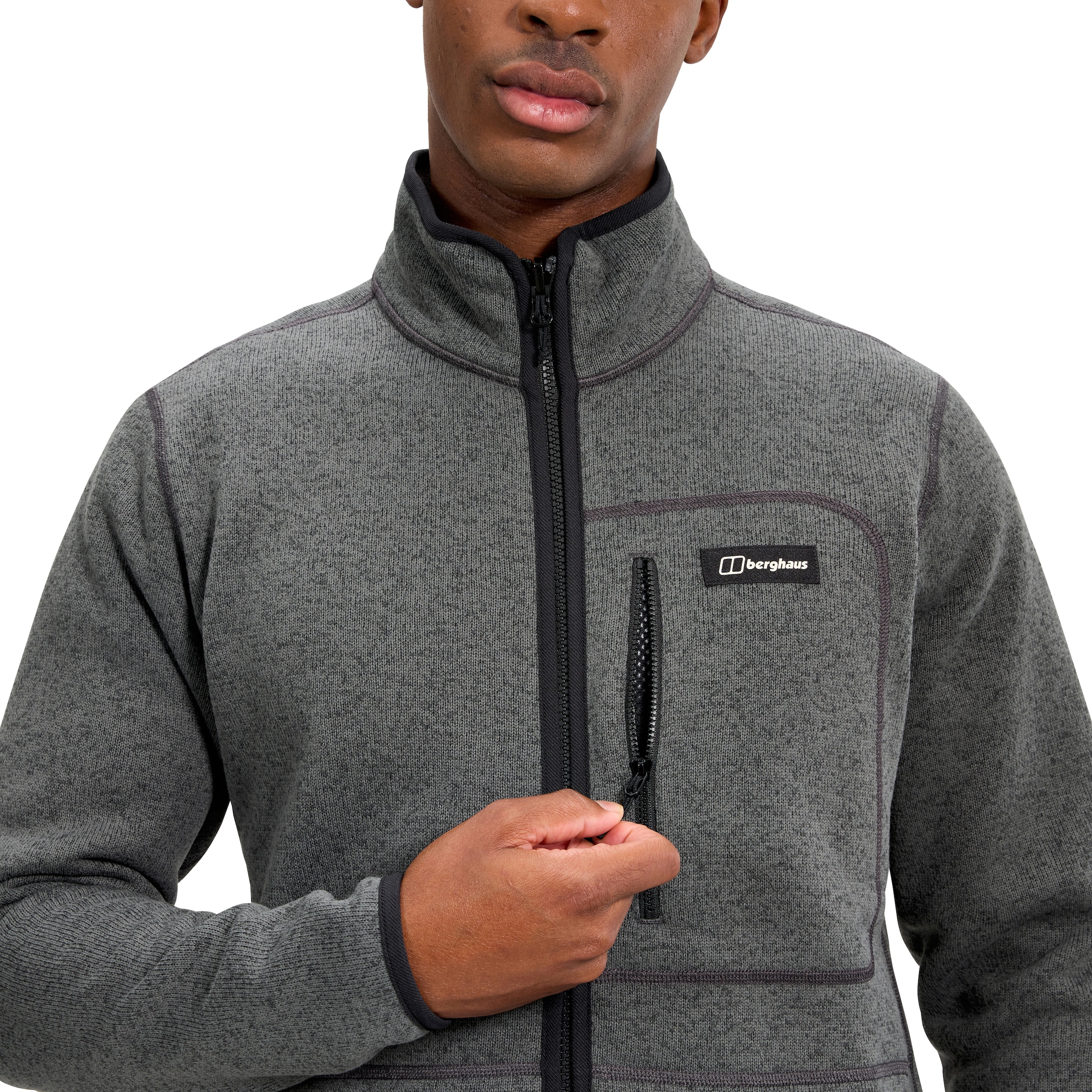 Berghaus Strickfleecejacke »ASTERBY IA JACKET« mit vier Taschen, pflegeleicht, wärmeisolierendes Fleece