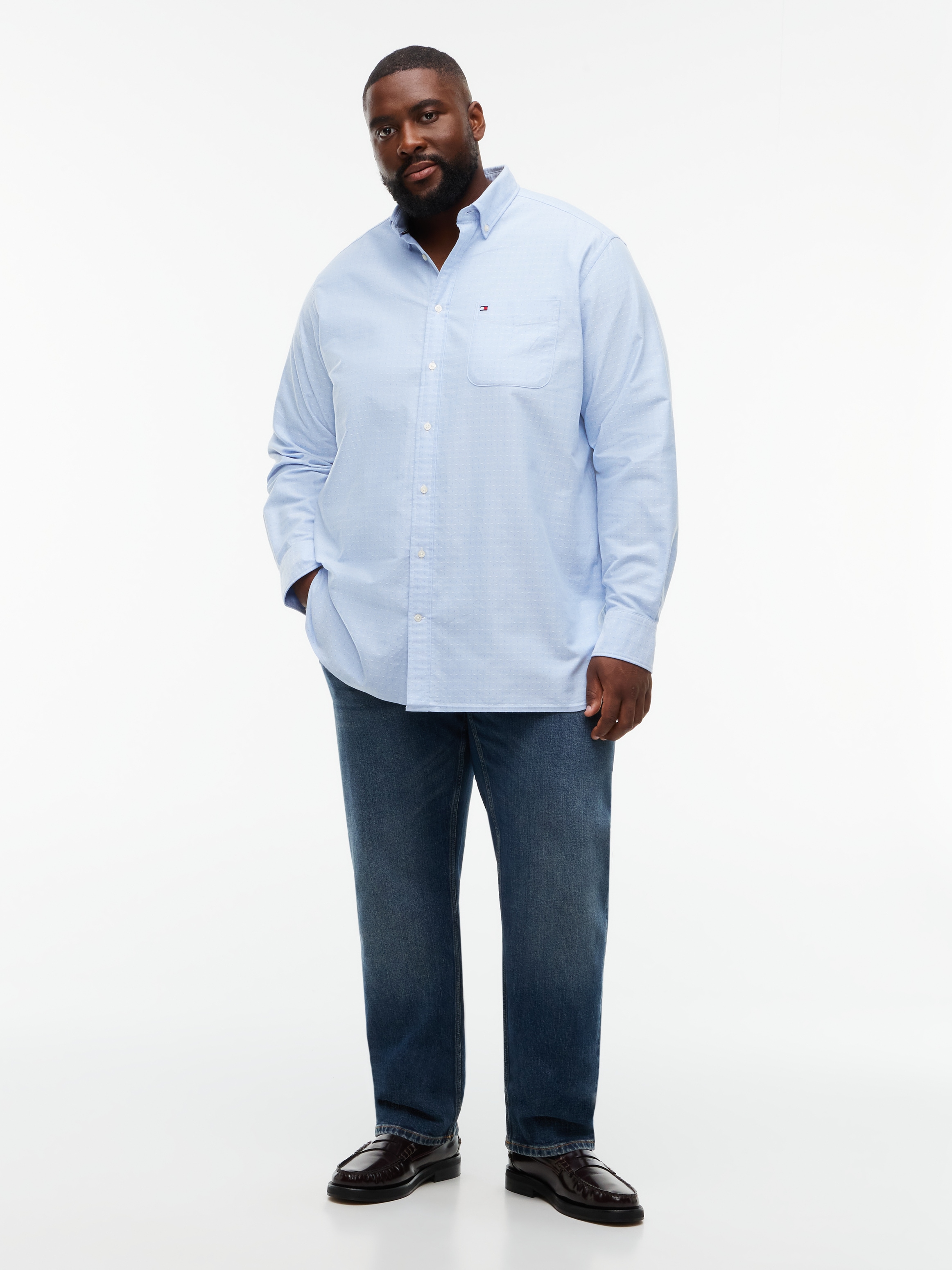 Tommy Hilfiger Big & Tall Chemise à manches longues »BT-OXFORD DOBBY« grandes tailles