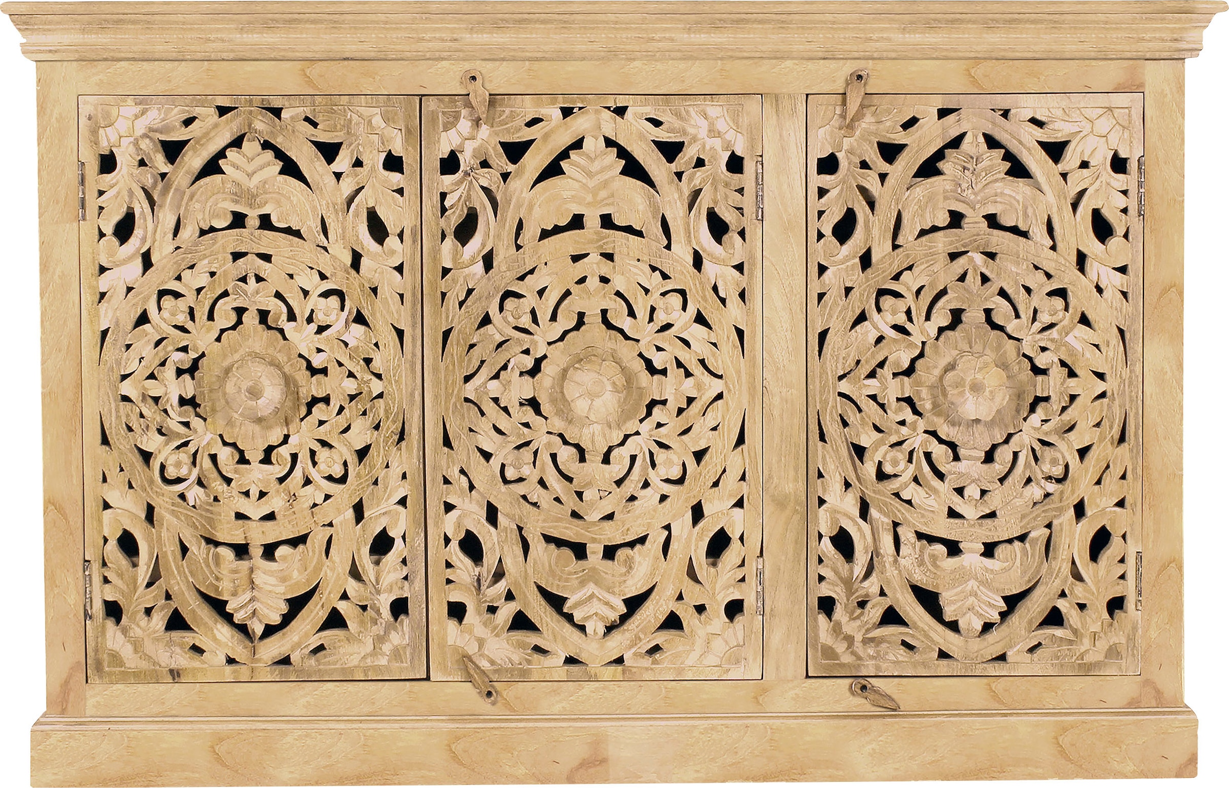 SIT Sideboard »Modena aus Mangoholz mit 3 Türen und aufwändigen Schnitzereien« Aufwändige Schnitzereien im orientalischen Stil