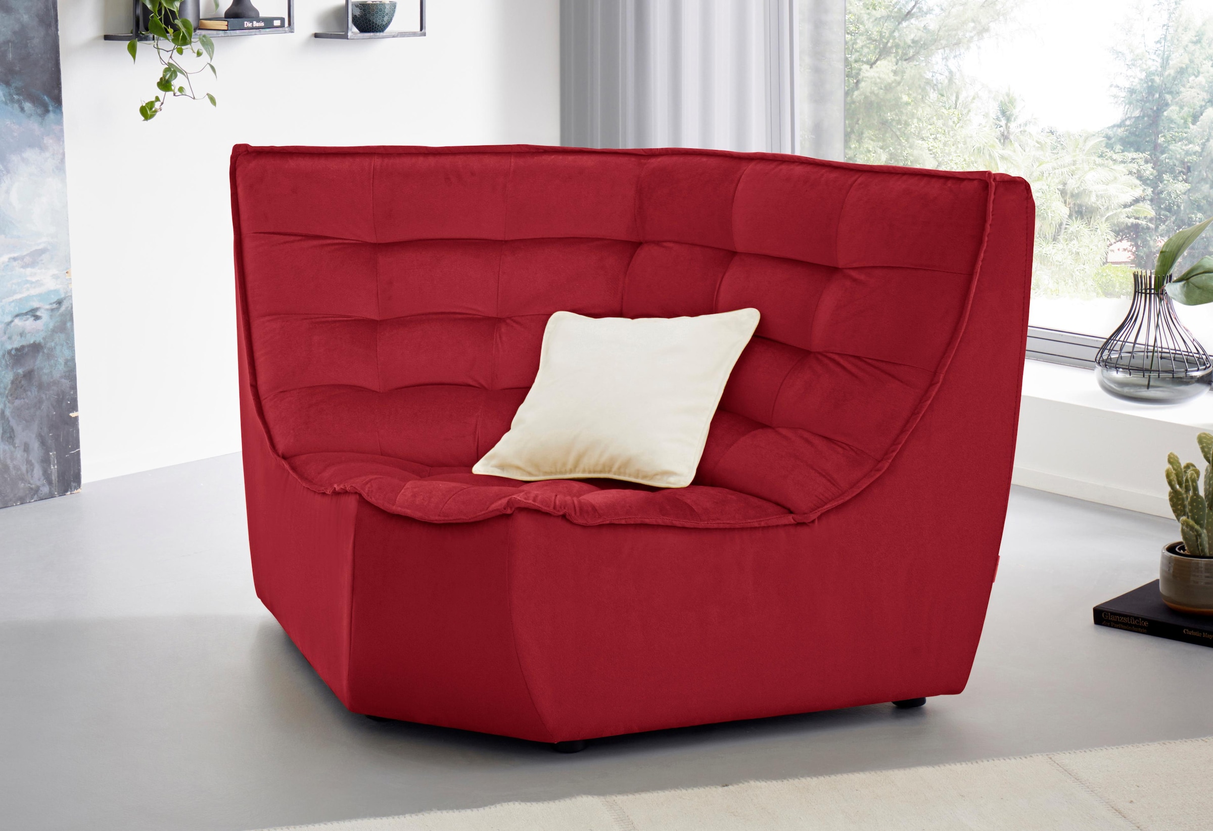 CALIA ITALIA Ecksofa »Banjo, Eckelement, tolles Design und hoher Sitzkomfort frei stellbar«, oder als Modulsofa mit den passenden Erweiterungselementen nutzbar