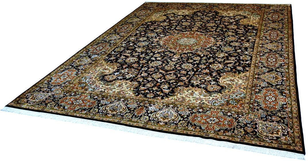 Image of Kayoom Seidenteppich »Kashan 8813«, rechteckig, 10 mm Höhe, Einzelstück mit Zertifikat, Wohnzimmer bei Ackermann Versand Schweiz