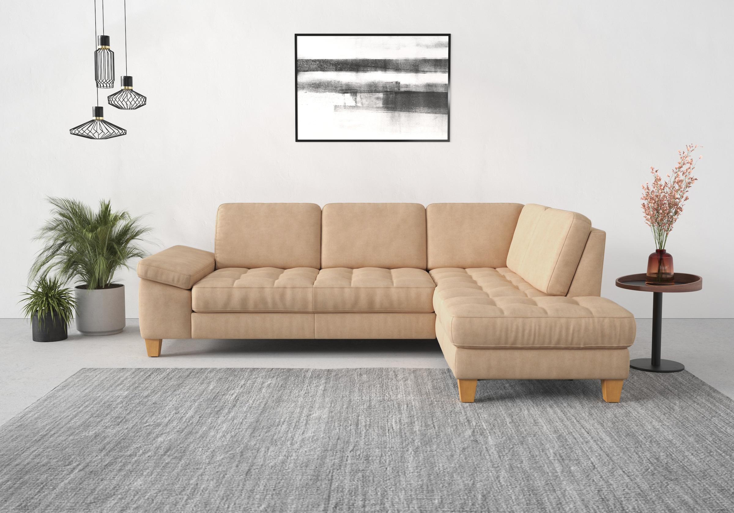 sit&more Canapé d'angle »Westham L-Form« mit Ottomane, mit oder ohne Bettfunktion, Bettkasten, Verstellung