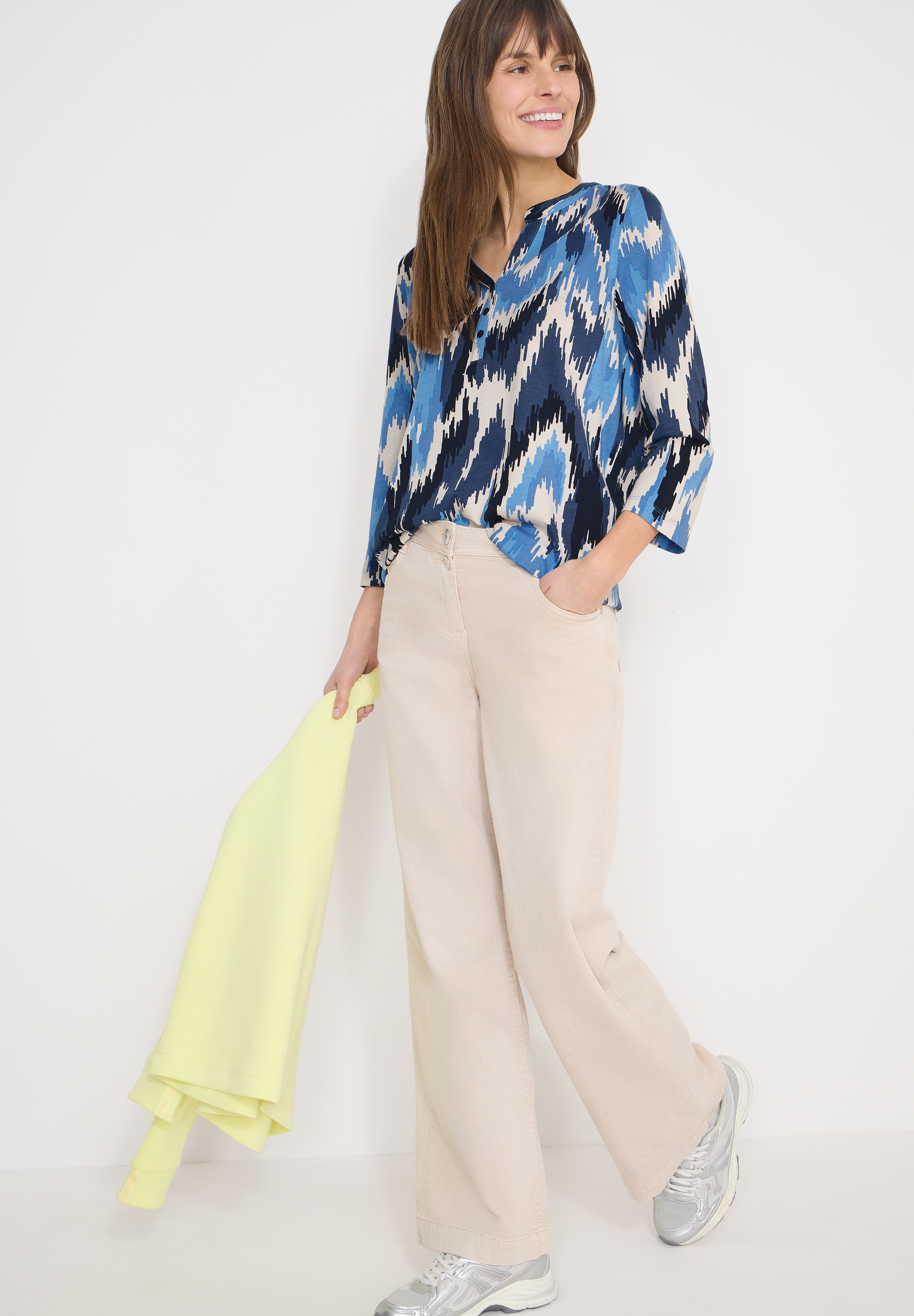 Cecil 3/4-Arm-Shirt mit grafischem Muster und im Tunika-Look