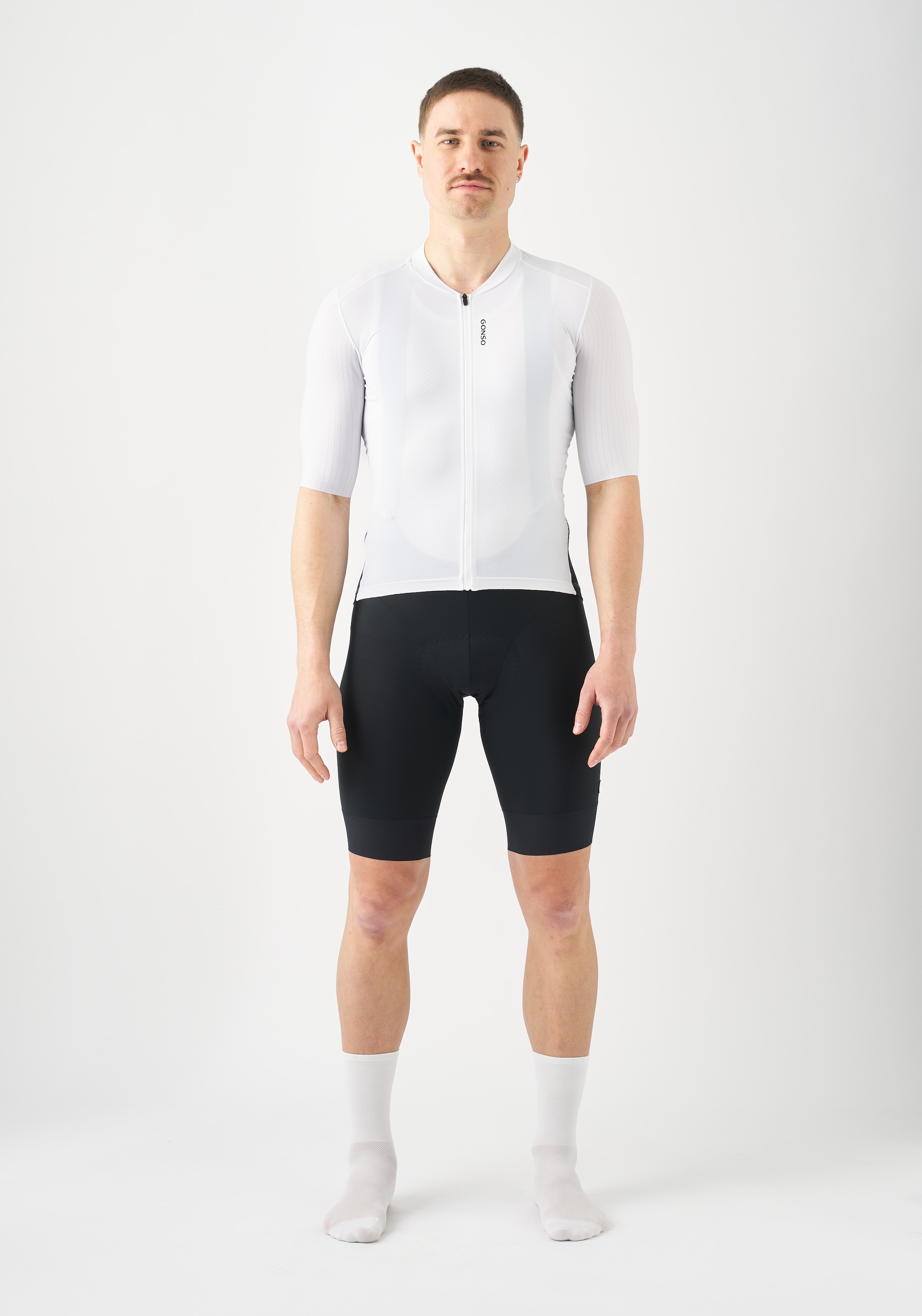 Gonso Maillot de cyclisme »SITIVO Jersey Red M« Herren Fahrradtrikot kurzarm, atmungsaktives Trikot mit Rückentasche