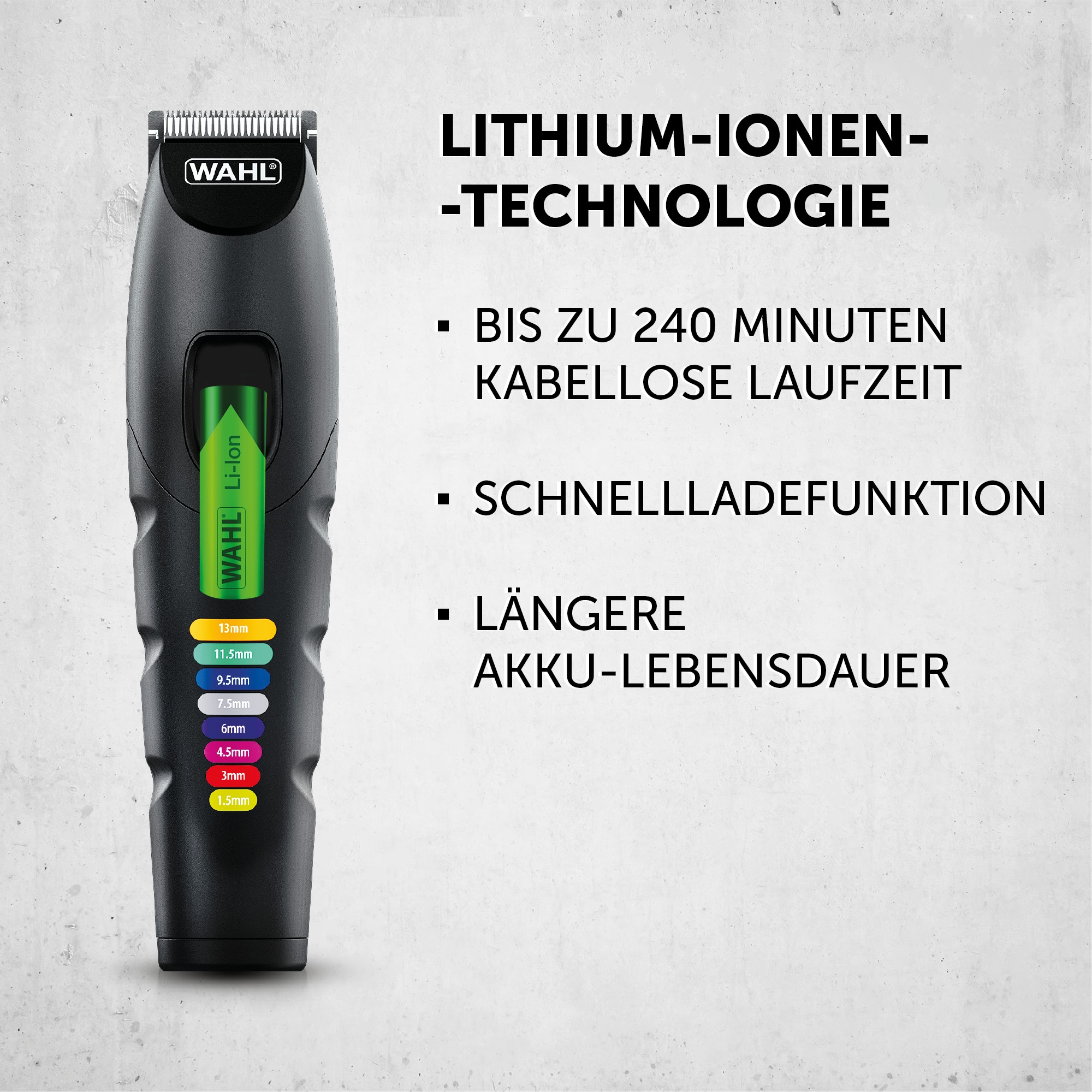 Wahl Trimmer multifonctionnel »Color Trim Advanced« 13 Aufsätze Farbcodierte Aufsteckkämme, Lithium-Ionen-Technologie, USB Aufladung
