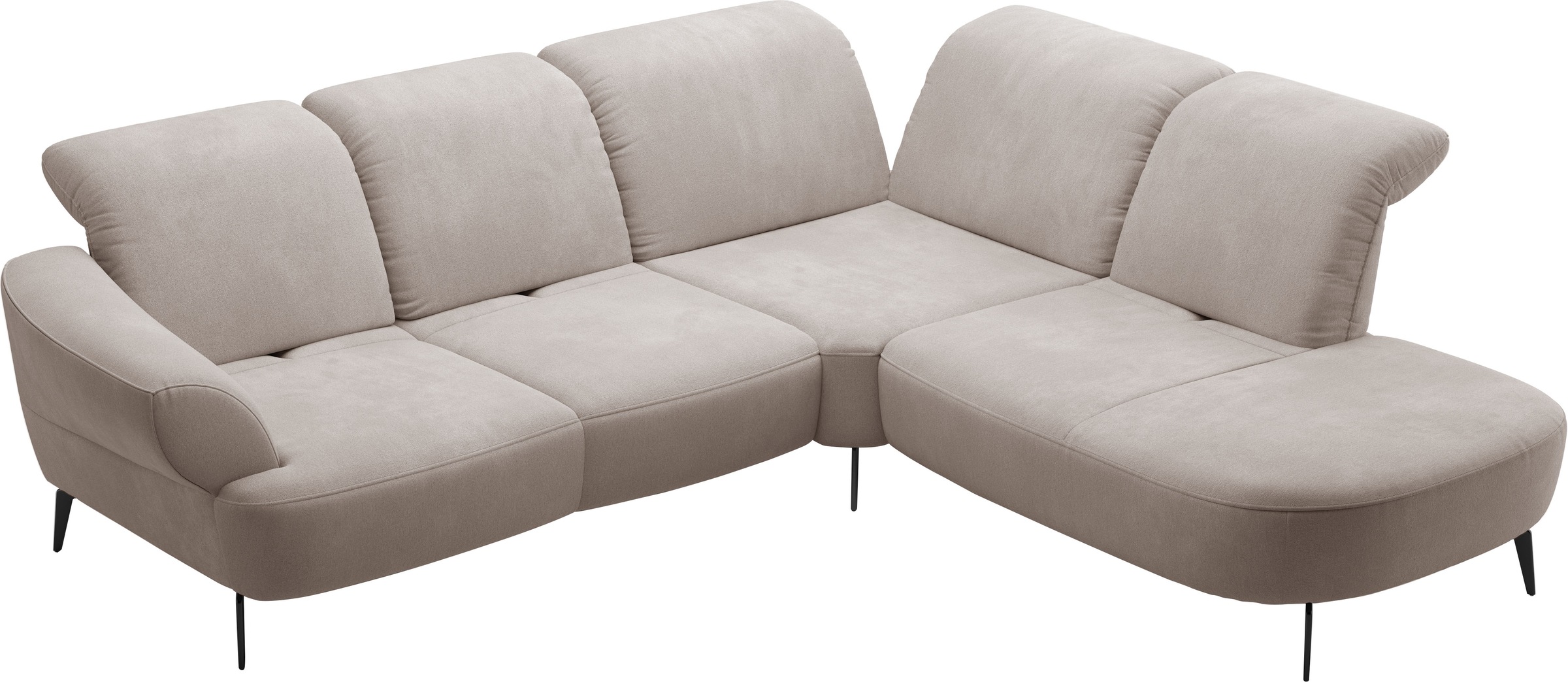 sit&more Ecksofa »Dance, L-Form, inkl. Sitztiefenverstellung«, inkl. Click&Seat, optional mit Kopfteilverstellung