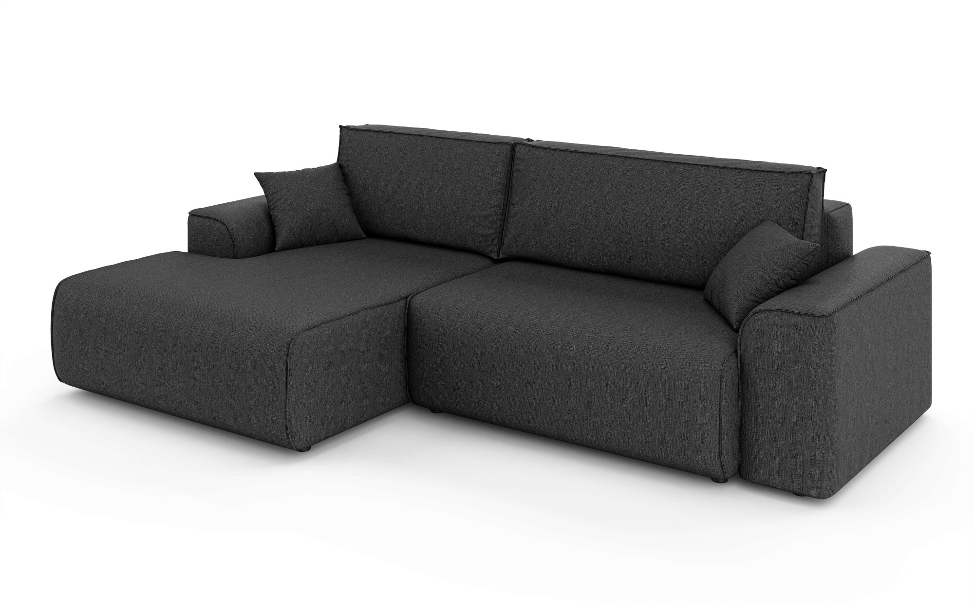 Home affaire Ecksofa »Santenay mit Bettfunktion und Bettkasten, Masse: B/T/H 266/164/90 cm«, L-Form mit Wellenfederung, Schlaffläche: 140x213 cm, auch in Cord