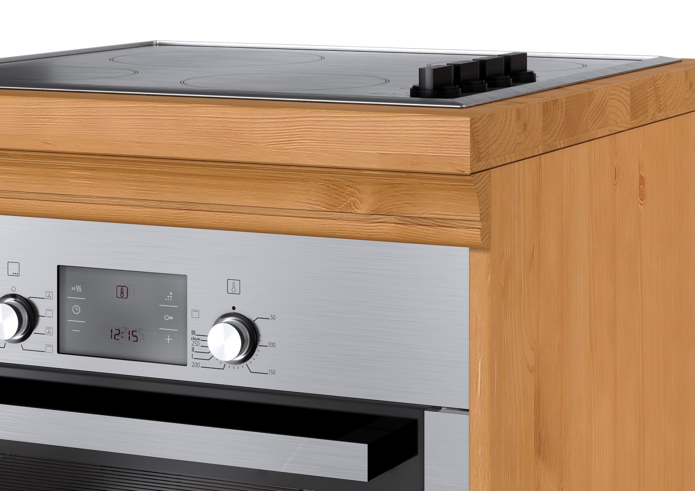 Home affaire Herdumbauschrank »Rügen« Breite 60 cm, Kiefer massiv, Nischenmass Herd B/T/H 56,7/54,2/60,5 cm