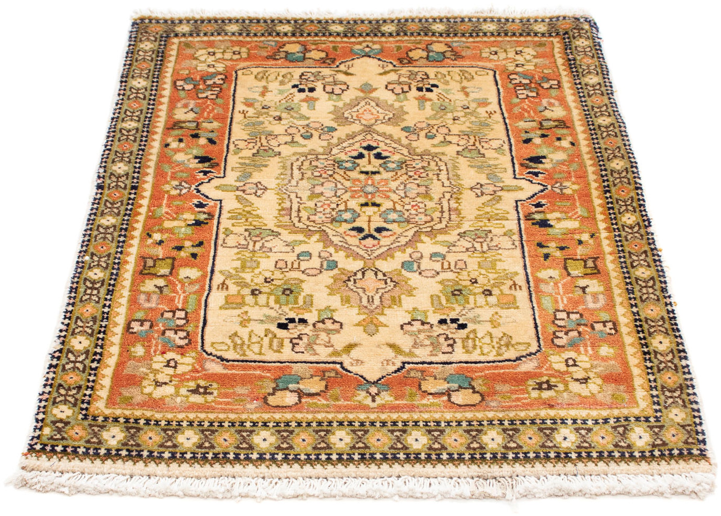 Image of morgenland Orientteppich »Perser - Nomadic - 103 x 72 cm - beige«, rechteckig, 10 mm Höhe, Wohnzimmer, Handgeknüpft, Einzelstück mit Zertifikat bei Ackermann Versand Schweiz