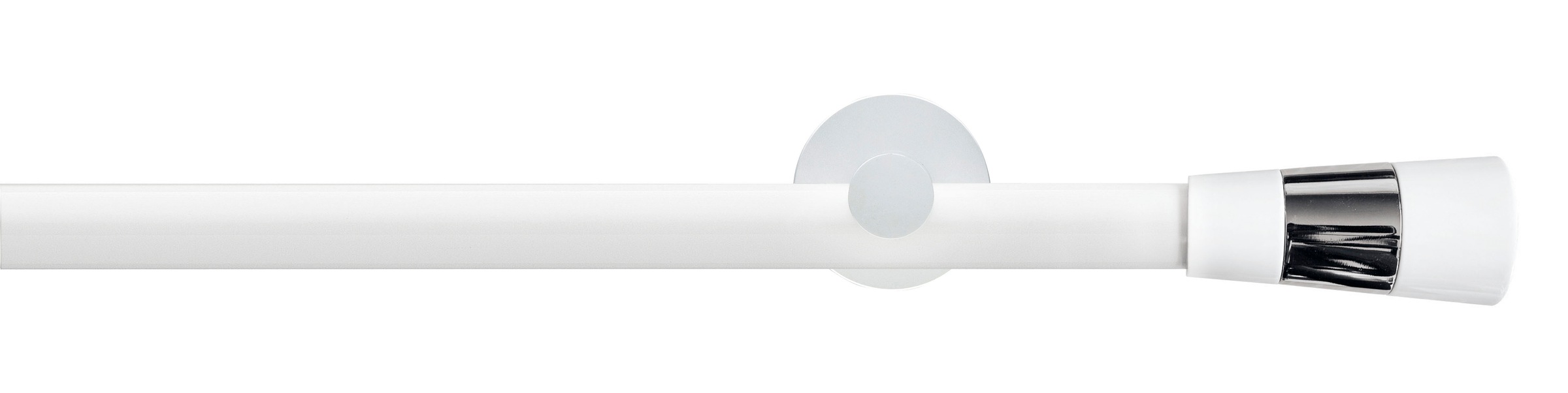 Image of GARESA Gardinenstange »WHITE«, 2 läufig-läufig, Wunschmasslänge, Vorhanggarnitur, Innenlauf, einfache Montage, m. Profilverbinder verlängerbar, Wandmontage, Endknopf 2-färbig bei Ackermann Versand Schweiz