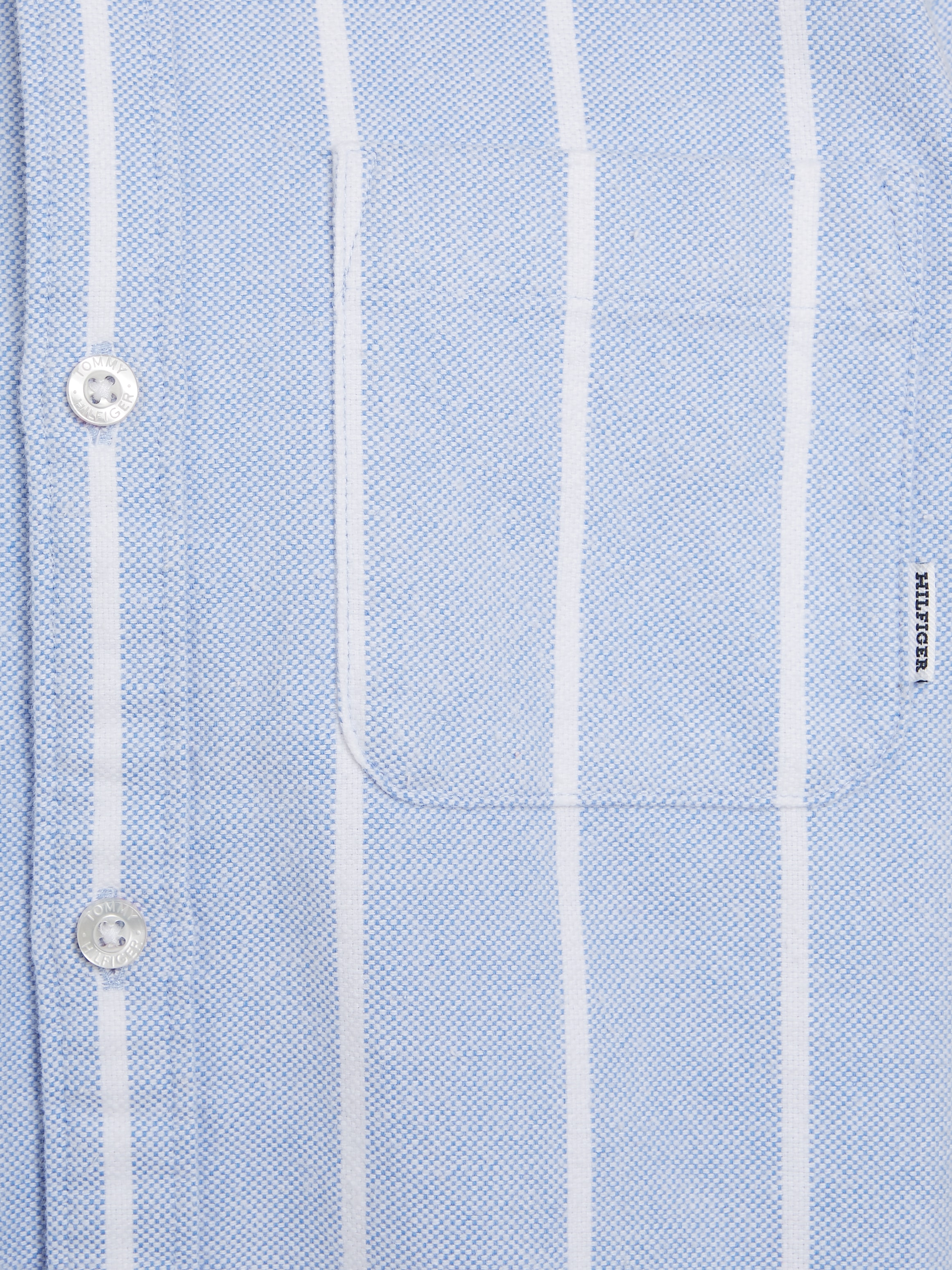 Tommy Hilfiger Langarmhemd »MONOTYPE STRIPES SHIRT LS«, Kinder bis 16 Jahre mit Logoprägung