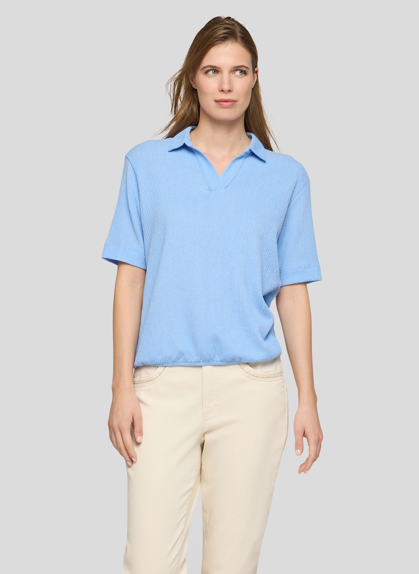 Image of Rabe Poloshirt in Crinkle-Optik