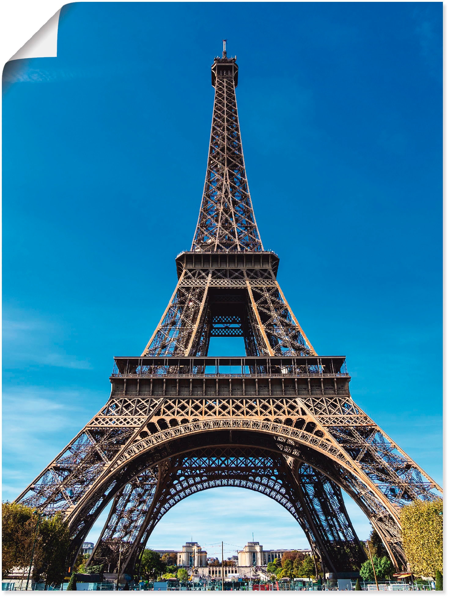 Image of Artland Poster "Blick auf den Eiffelturm in Paris II" Gebäude 1 Stk. tlg. ohne Rahmen