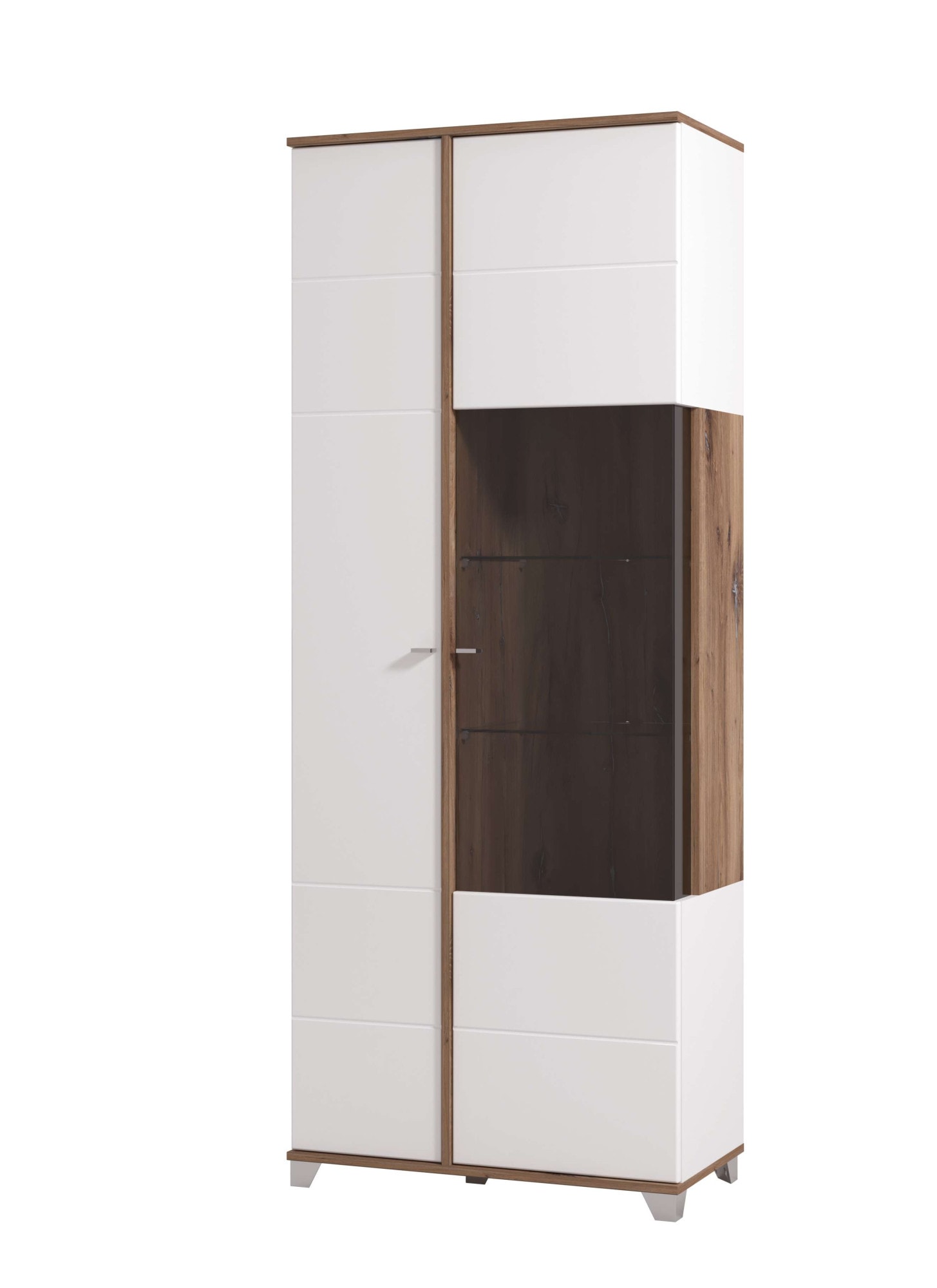 INOSIGN Vitrine »Burgundy Vitrinenschrank, Standvitrine, Showcase« Hochglanzfronten, Glastür, Komplettes Innenleben