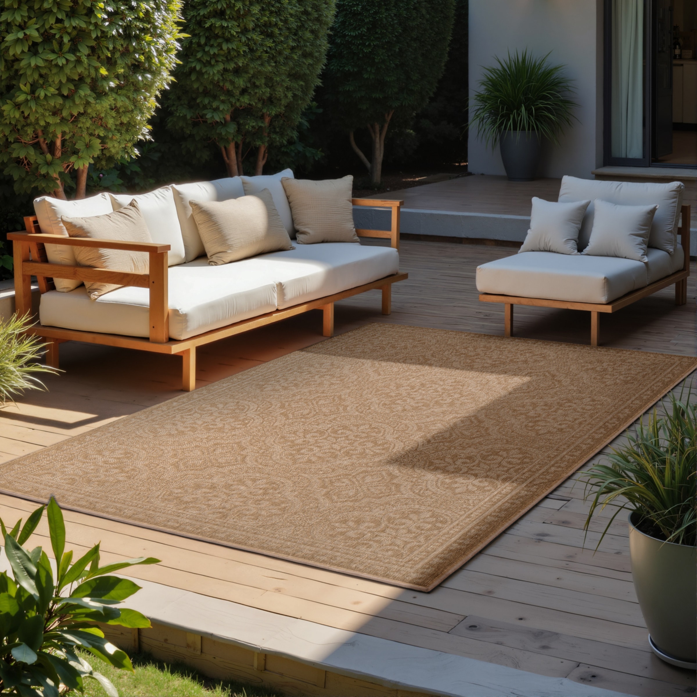 Image of HANSE Home Outdoorteppich "Rosel Wendeteppich" rechteckig 5 mm Höhe In und Outdoor, Flachgewebe, wetterfest, pflegeleicht, robust