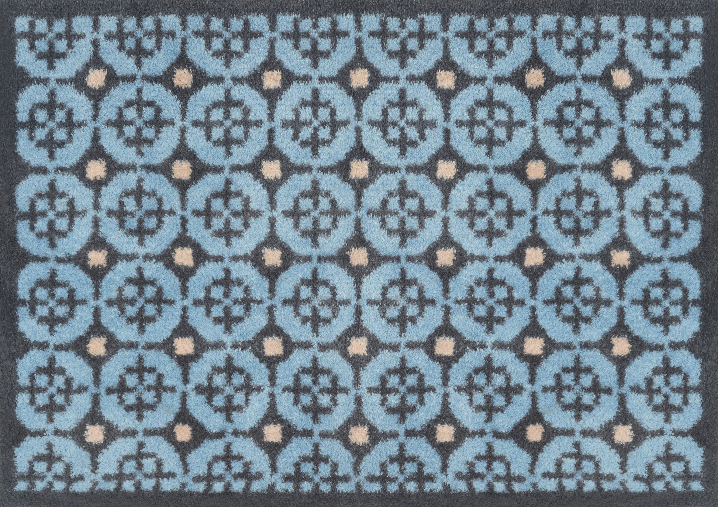 Image of Turtle Mat Fussmatte "Parterre Blue" rechteckig 9 mm Höhe