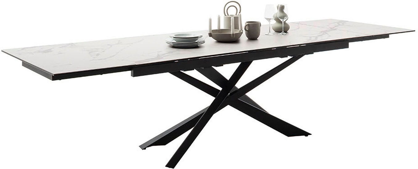 MCA furniture Esstisch »TESERO Auszugtisch 200-300 cm«, (Einzelstück), Keramik,Metall,Marmor-Optik,ausziehbar,belastbar 100kg,10-12 Pers.