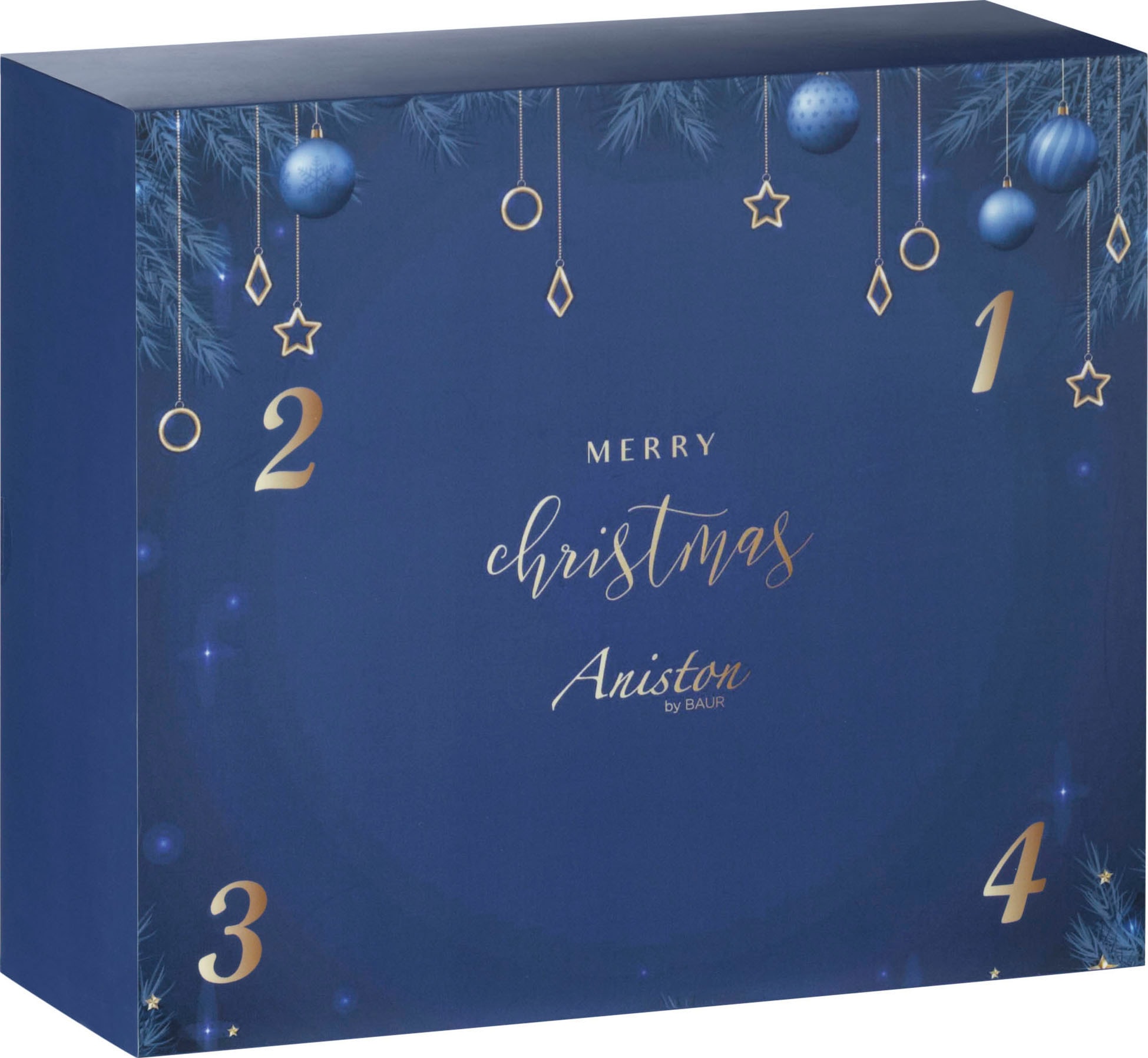 Aniston JEWELRY & WATCHES Adventskalender »Kalender 2024 Geschenkset Weihnachten Uhr Halskette Armband Creolen«, für Erwachsene, Kristallsteine (synth)