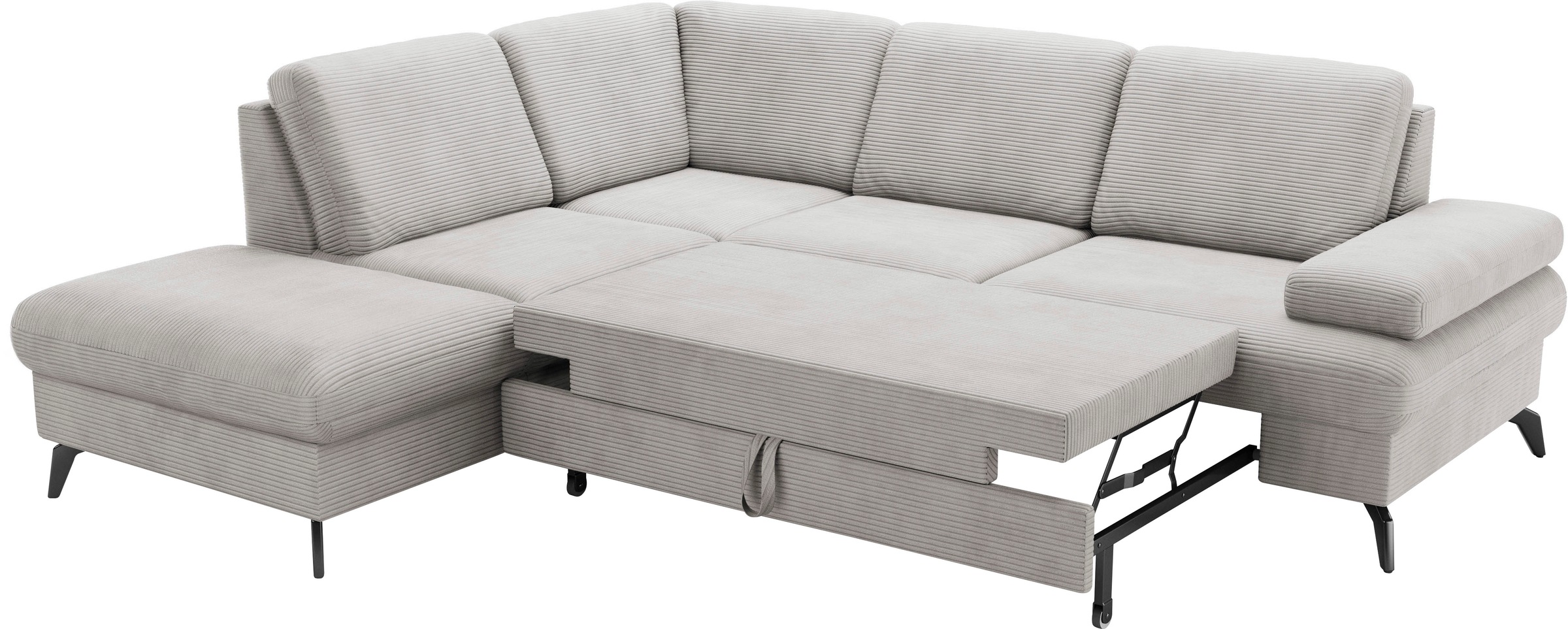 sit&more Ecksofa »Morris Jubi L-Form«, inkl. Armteilfunktion und 1 Zierkissen, wahlweise mit Bettfunktion