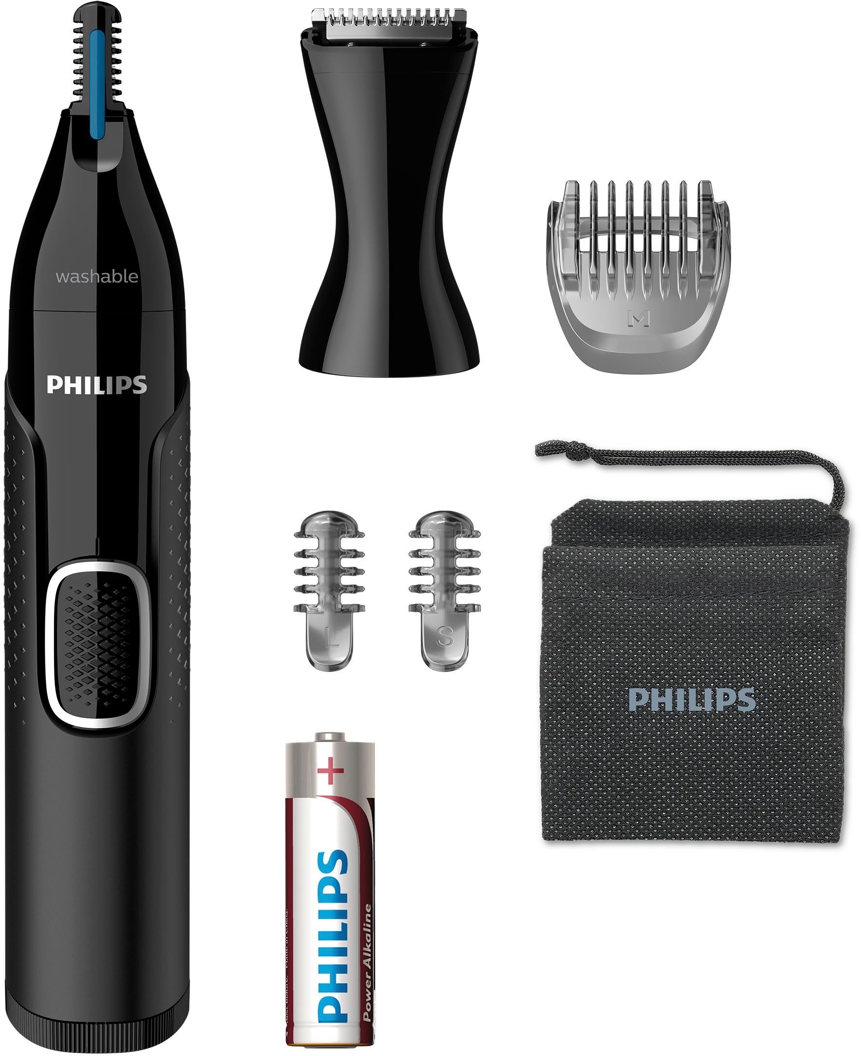 Image of Philips Nasen- und Ohrhaartrimmer "NT5650/16" 3 Aufsätze ultimativer Komfort ohne Ziepen