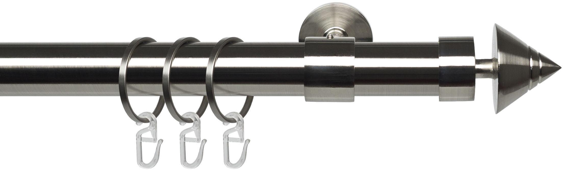 Image of Liedeco Gardinenstange »Kegel edelstahl-optik«, 1 läufig-läufig, Fixmass, edelstahlfarben bei Ackermann Versand Schweiz