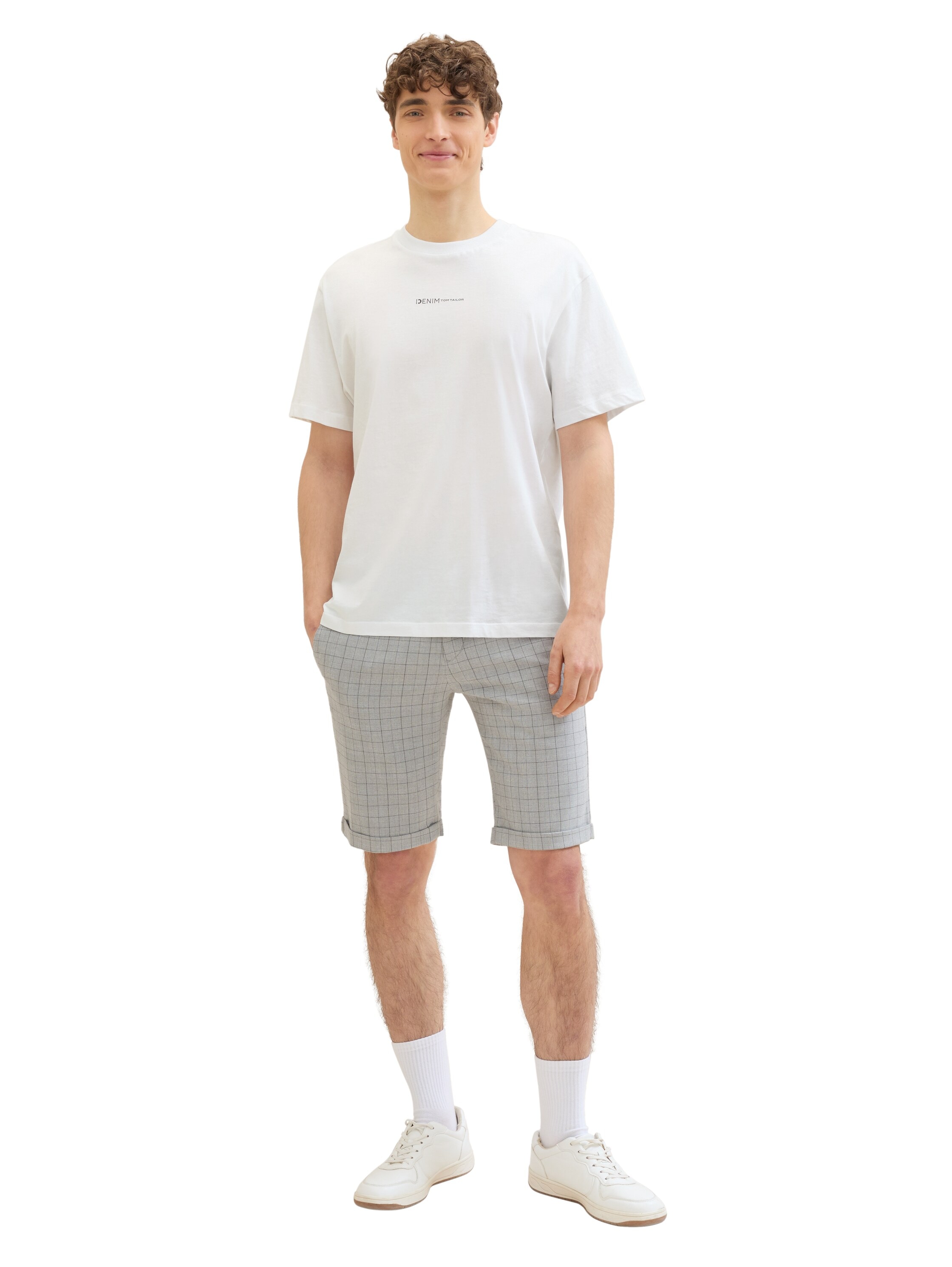 TOM TAILOR Denim Chinoshorts, in karierter Optik