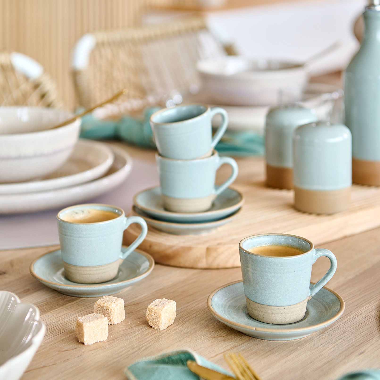 Zeller Present Espressotasse 60 ml, 8-teilig (4 Tassen/4 Untertassen)