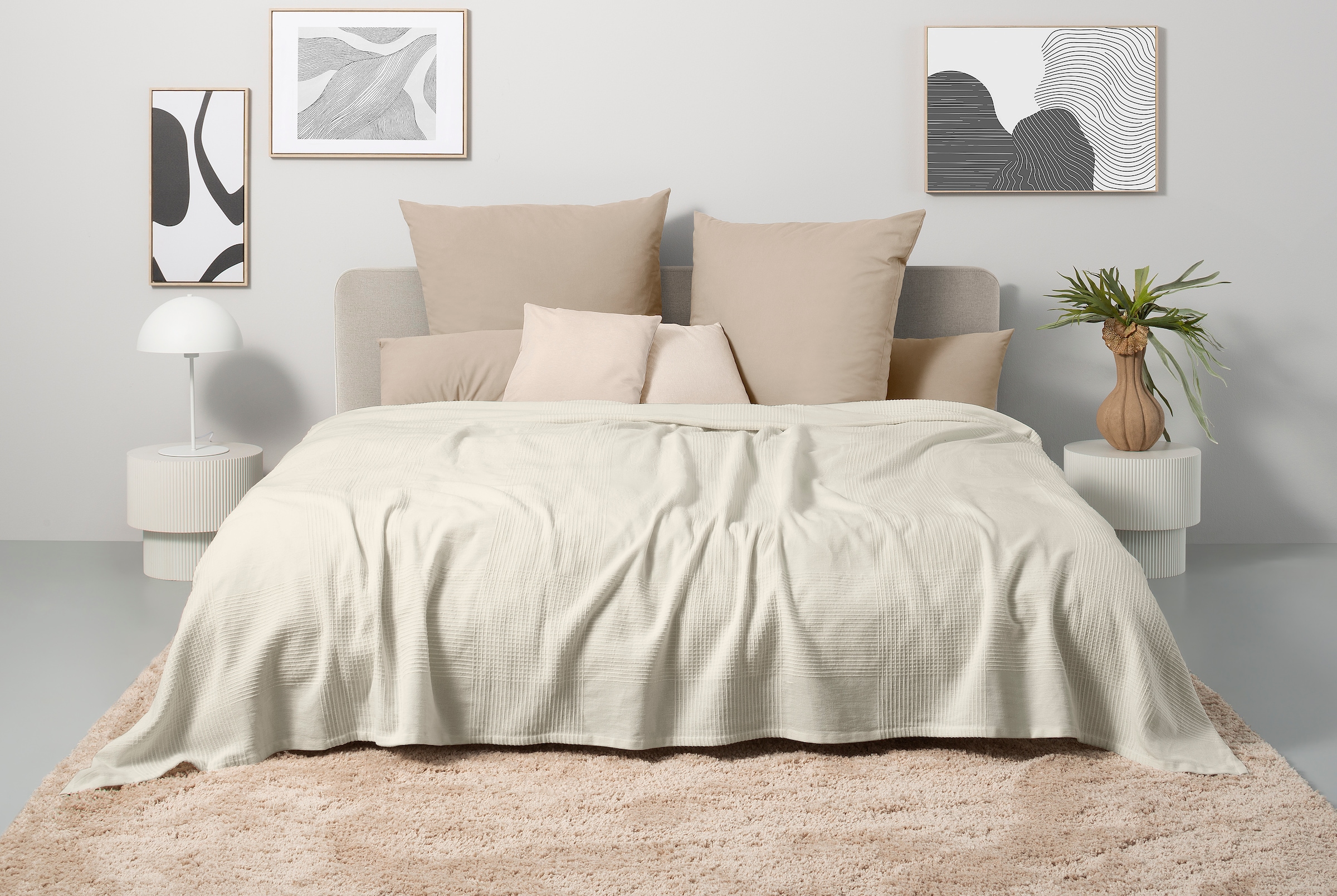 GOODproduct Tagesdecke »Mira« leichte Tagesdecke aus 100% Baumwolle, uni Überwurf, ohne Füllung