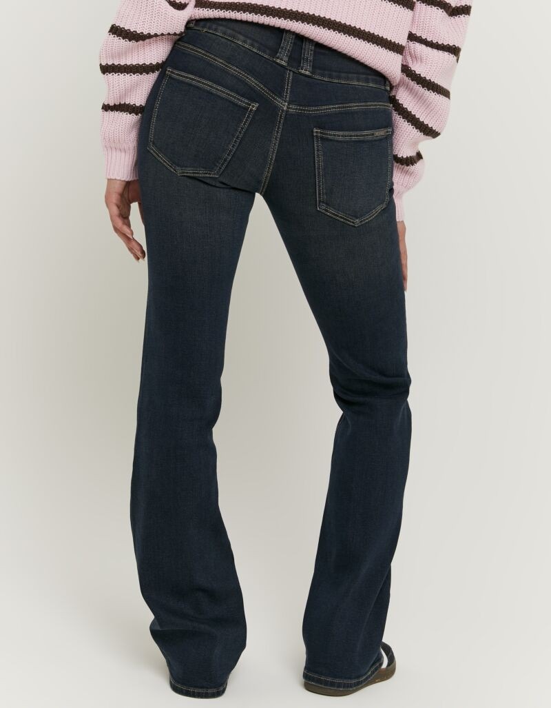 Tally Weijl Bootcut-Jeans »SPADECYNTIA« Baumwollmischung, Low Waist, mit doppeltem Knopf am breiten Bund