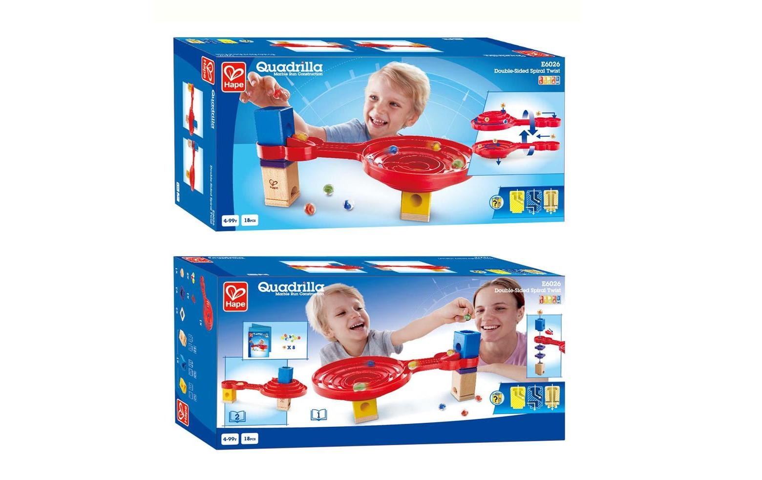 Hape Piste de billes »Quadrilla Doppel-Spirale«