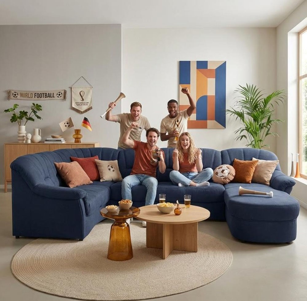 DOMO collection Paysage de salon »Bahia mit viel Platz, zeitloses Design, U-Form« wahlweise mit Bettfunktion