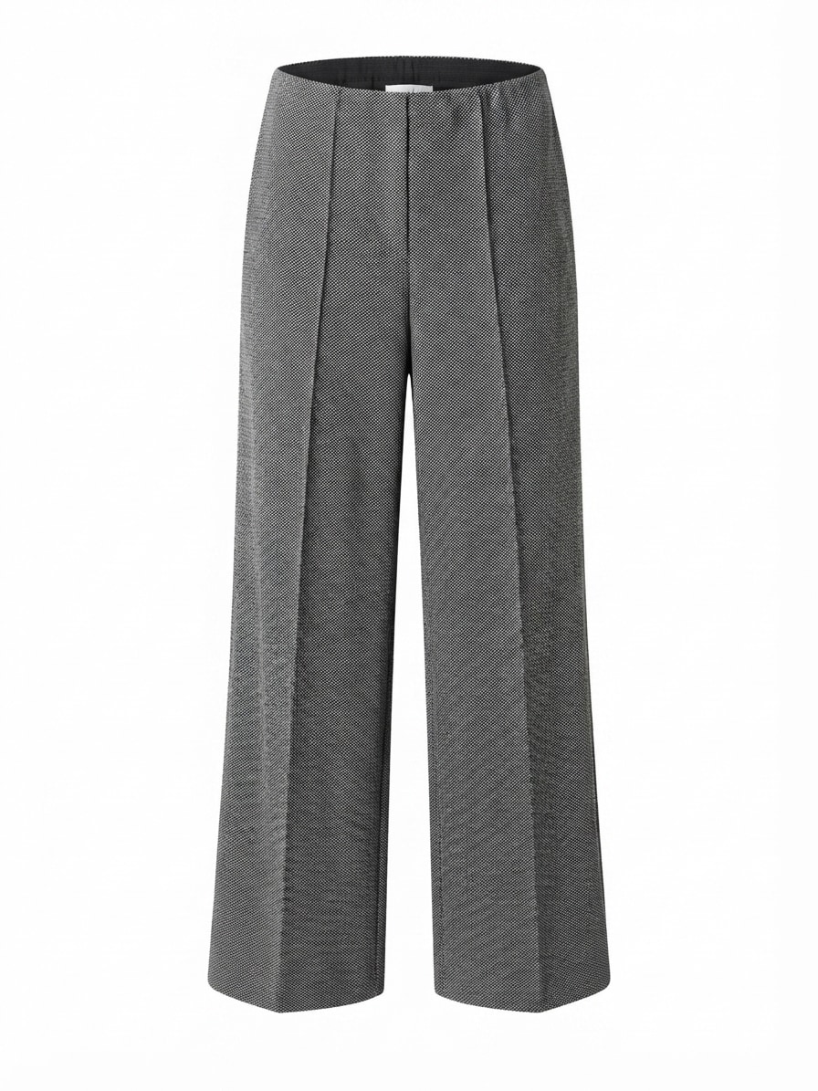 Seidel Moden Stoffhose  mit feinem Muster / Bundfalte / MADE IN GERMANY