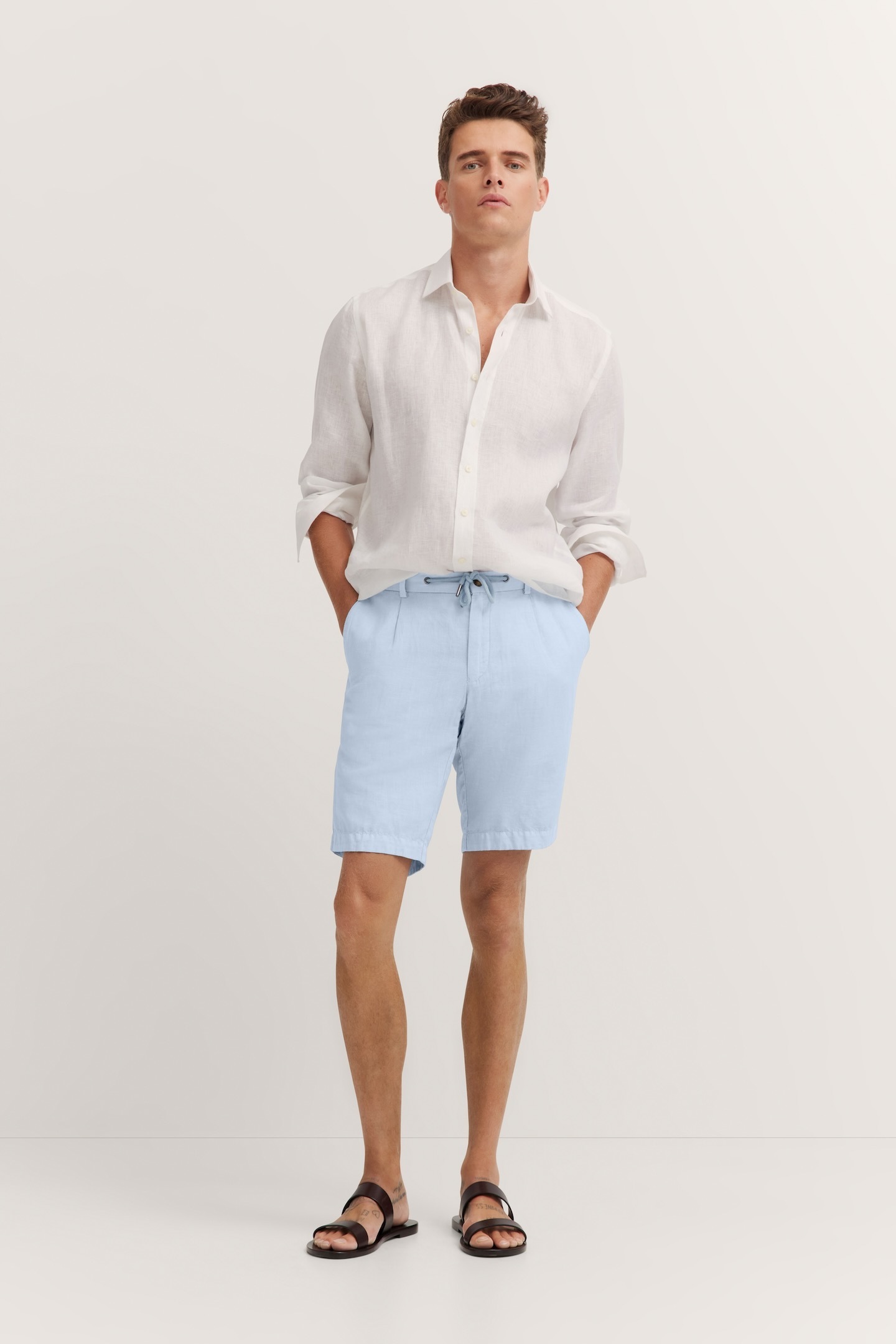 bugatti Bermudas, aus Leinen-Baumwollmix