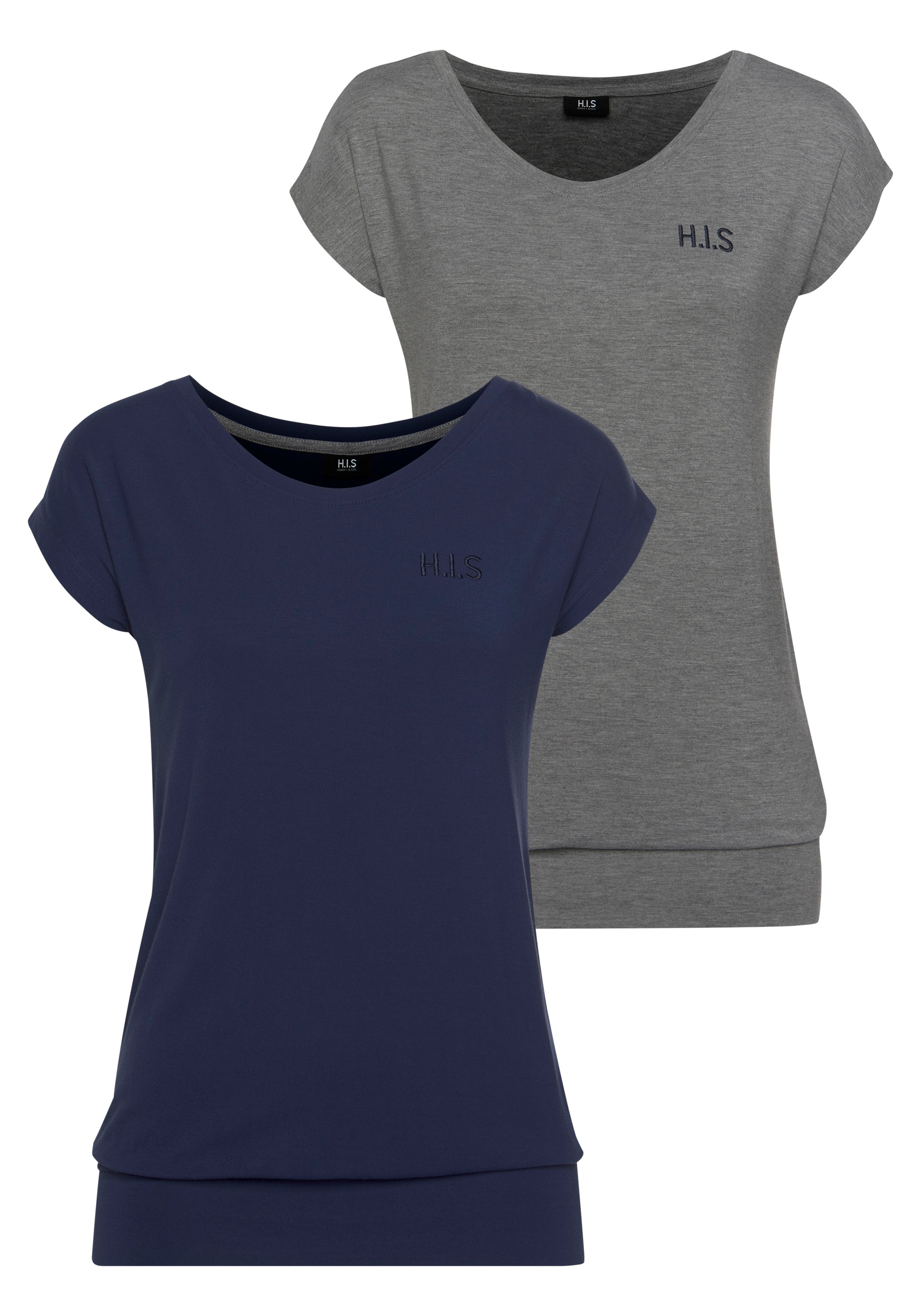 Image of H.I.S T-Shirt »aus nachhaltiger Viskose«, (2er-Pack) bei Ackermann Versand Schweiz