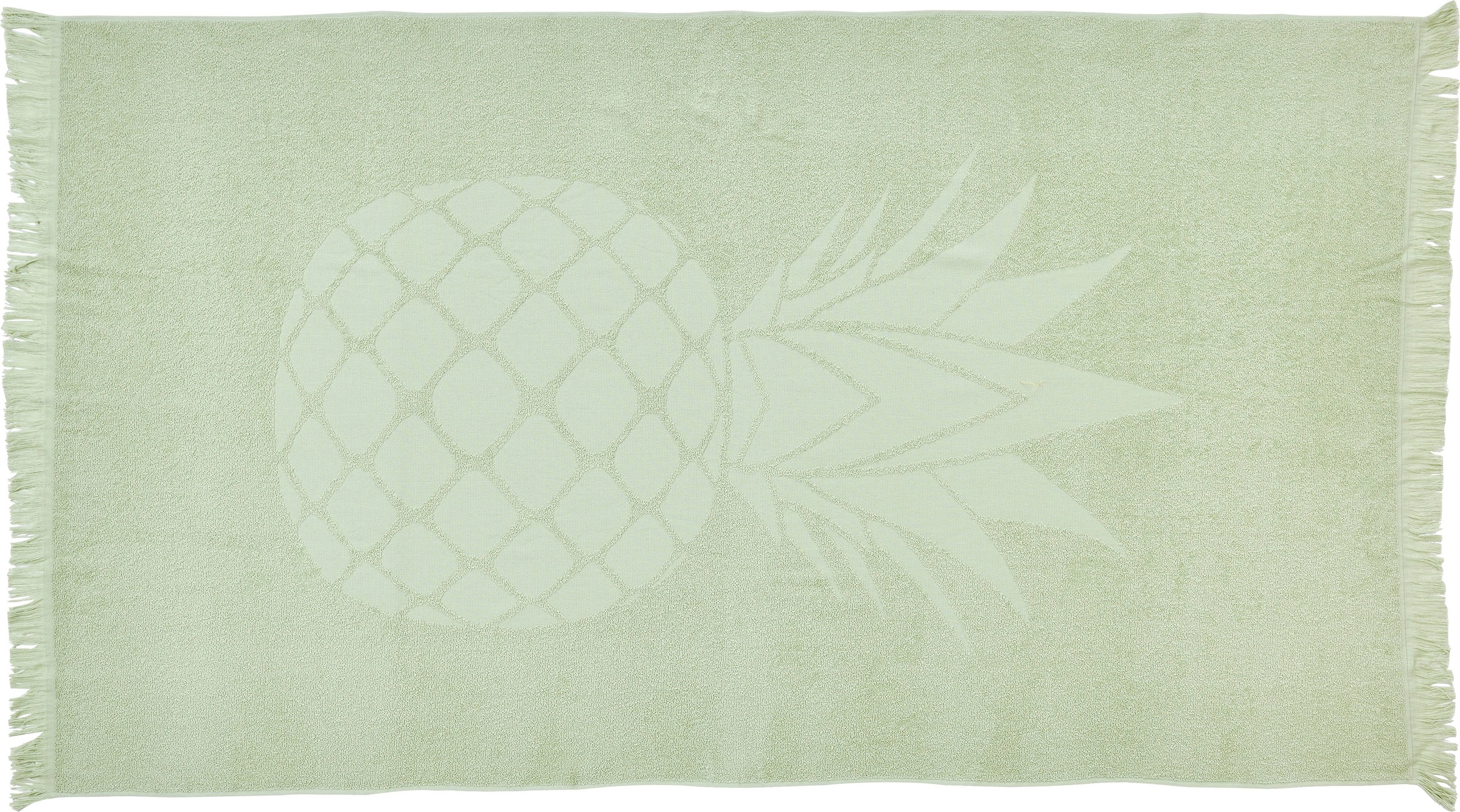 Image of done.® Hamamtücher »Pineapple«, (1 St.), weiche & saugfähige Frottier-Innenseite, Uni Farben, mit Ananas Motiv & Fransen, ideal als Sauna- oder Strandtuch bei Ackermann Versand Schweiz