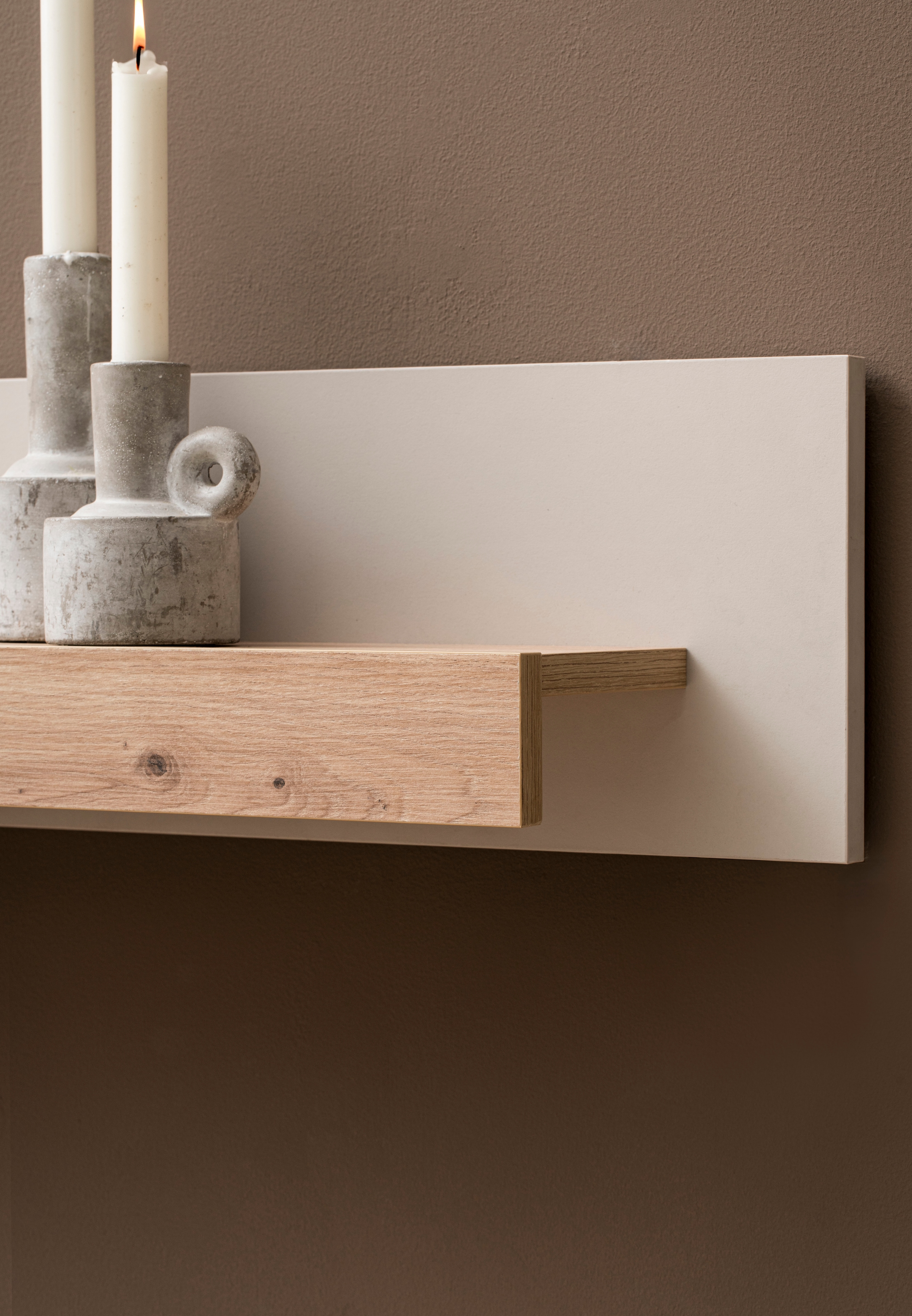 Home affaire Meuble mural »Sonora, moderne Anbauwand, Komplettset in Kaschmir/Eiche« Komplett-Set, 4 cuis tlg.