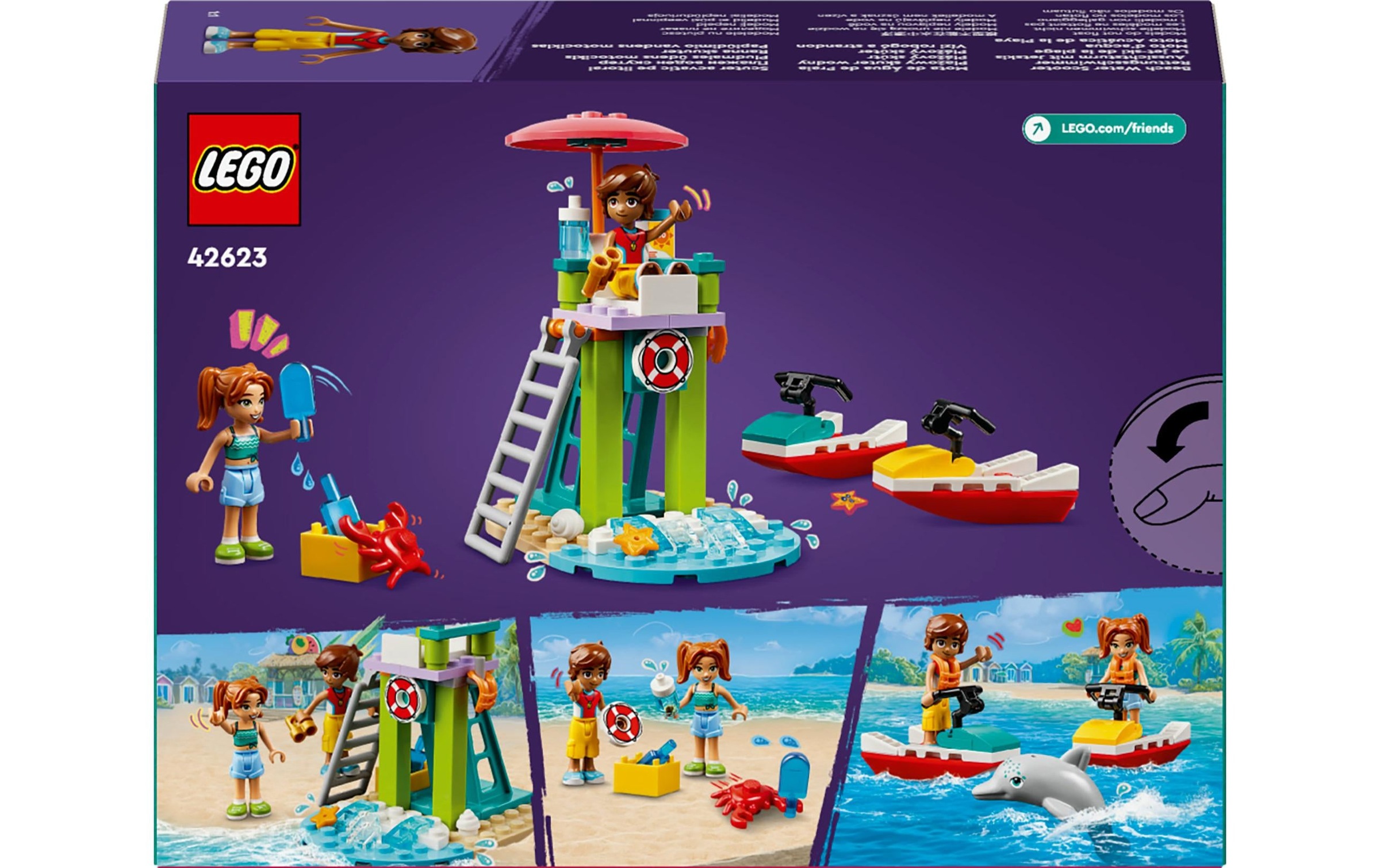 LEGO® Spielbausteine »Friends Rettungsschwimmer Aussichtsturm mit Jetskis 42623«, (84 St.)