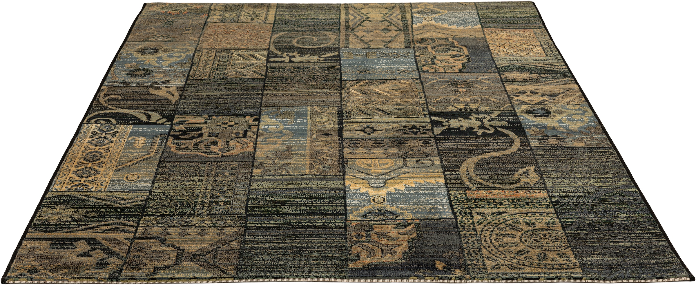 THEKO Teppich »Gabiro 5504« rechteckig 10 mm Höhe Melange-Effekt, Patchwork Design, auch als Läufer, Wohnzimmer