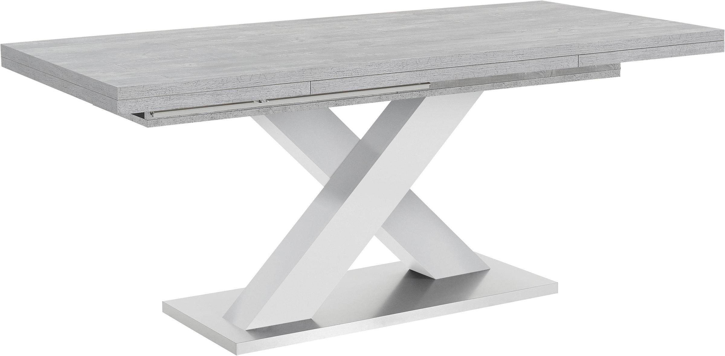 Image of Mäusbacher Esstisch »Komfort C«, mit X-Gestell in weiss und mit Auszugsfunktion, Breite 180-280 cm bei Ackermann Versand Schweiz