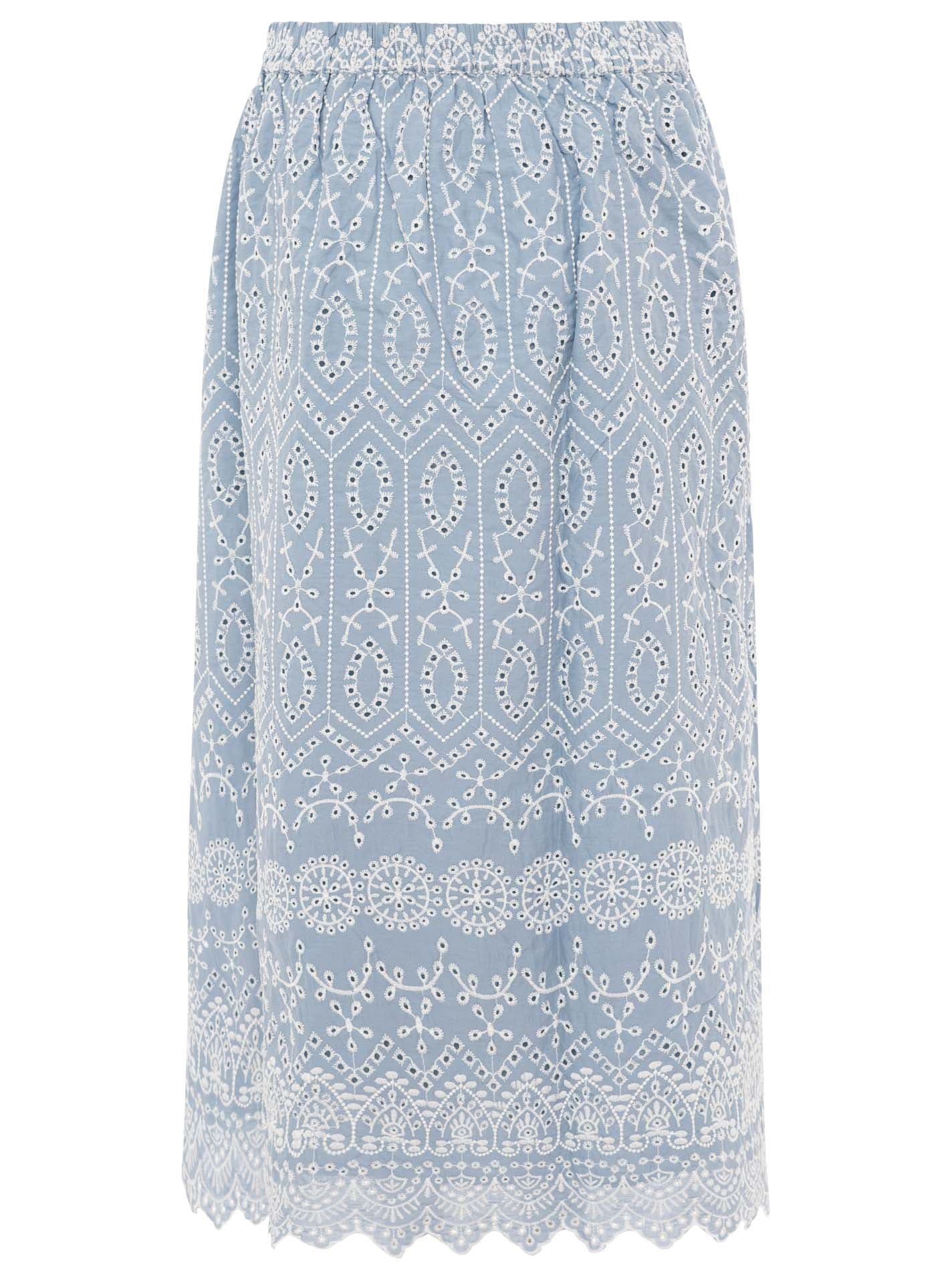 Zwillingsherz Maxi jupe »"Lochstickerei"« knöchellang, mit Lochspitze, elastischer Bund