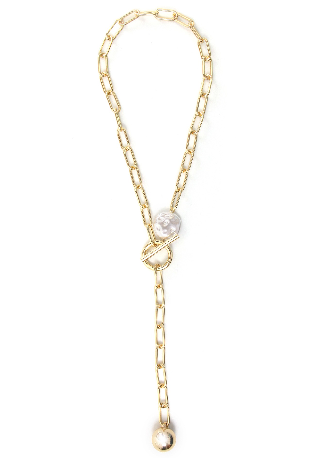 Image of J.Jayz Kette mit Anhänger »Elegante Gliederkette, im Y-Style, modern«, mit Metallperle bei Ackermann Versand Schweiz