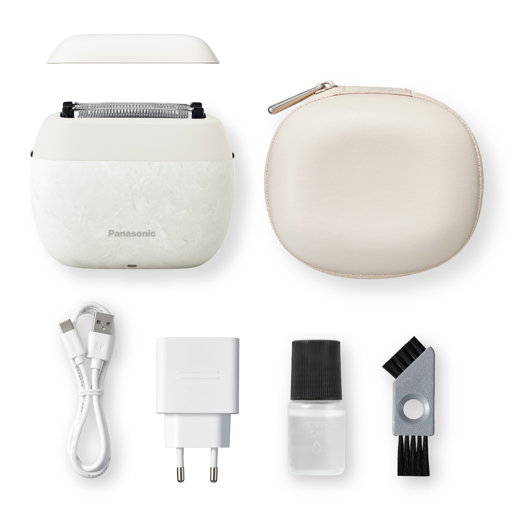 Panasonic Rasoirs électriques »ES-PV6B-W803« Kompakt, 5 Edelstahlklingen, USB-Laden (Typ-C), Bartdichten-Sensor+