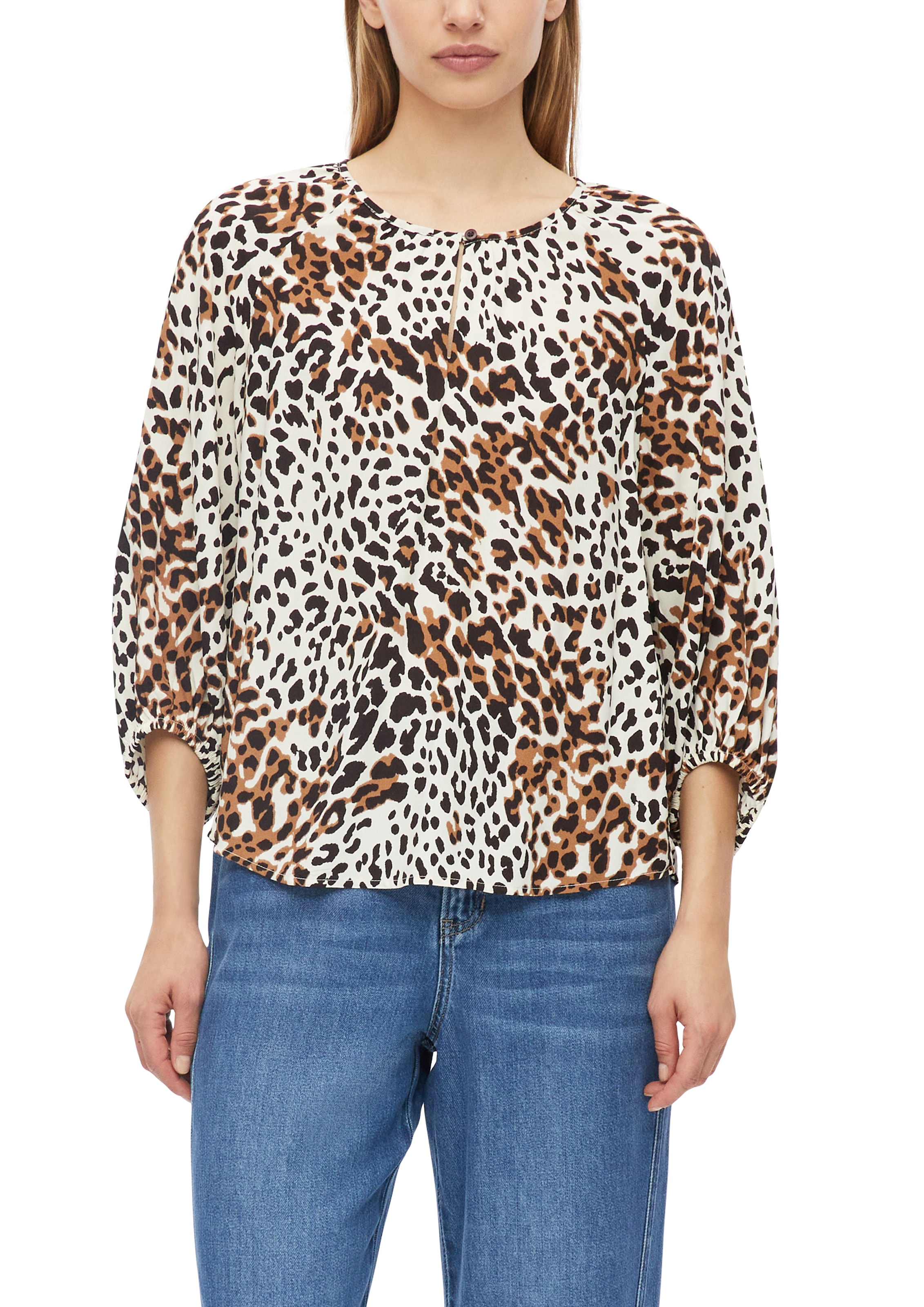 Image of s.Oliver Druckbluse 3/4-Arm Sommerbluse / bedruckt / Rundhals