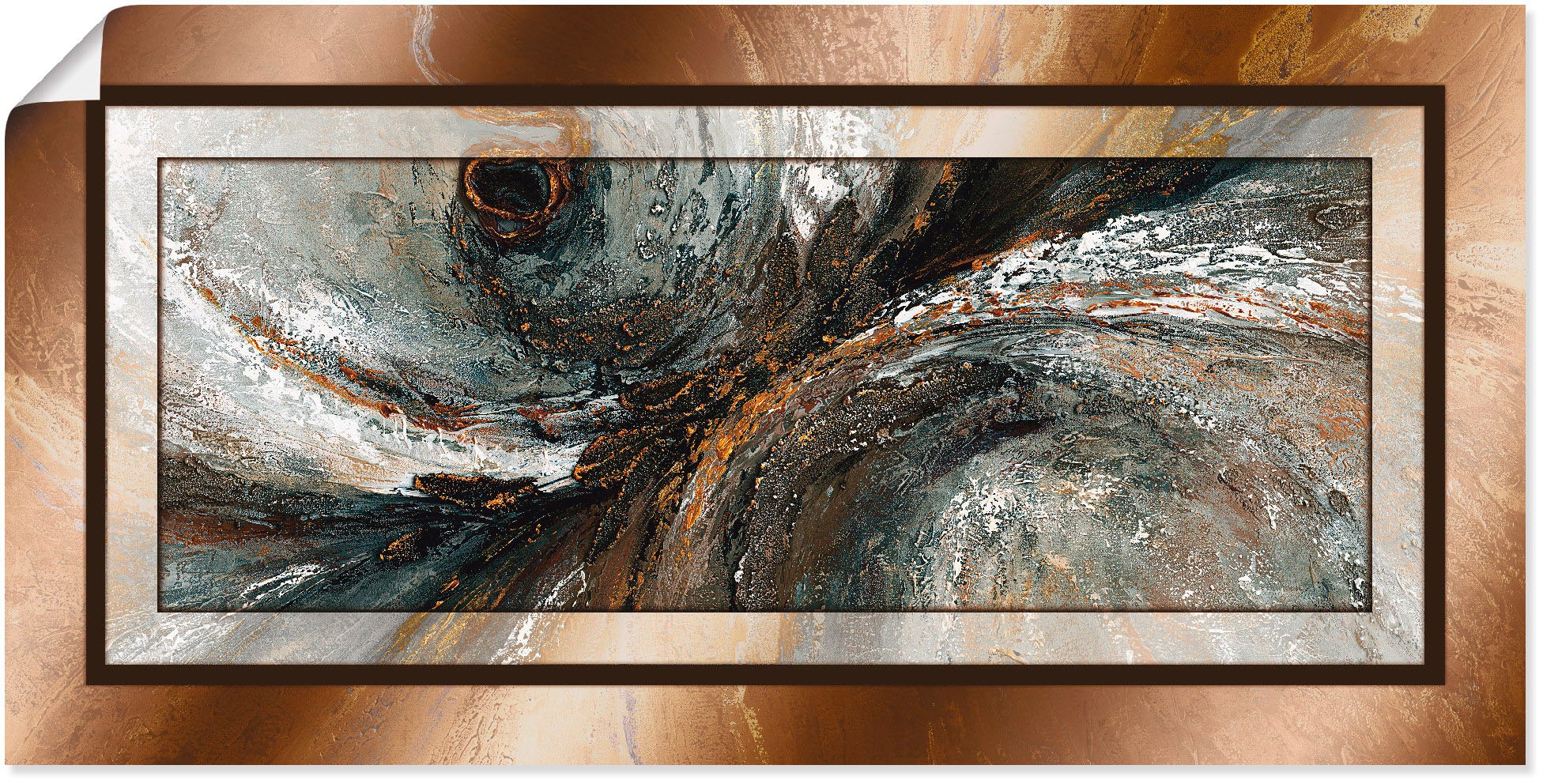 Image of Artland Wandbild »Gold Abstrakt 2«, Gegenstandslos, (1 St.), in vielen Grössen & Produktarten - Alubild / Outdoorbild für den Aussenbereich, Leinwandbild, Poster, Wandaufkleber / Wandtattoo auch für Badezimmer geeignet bei Ackermann Versand Schweiz