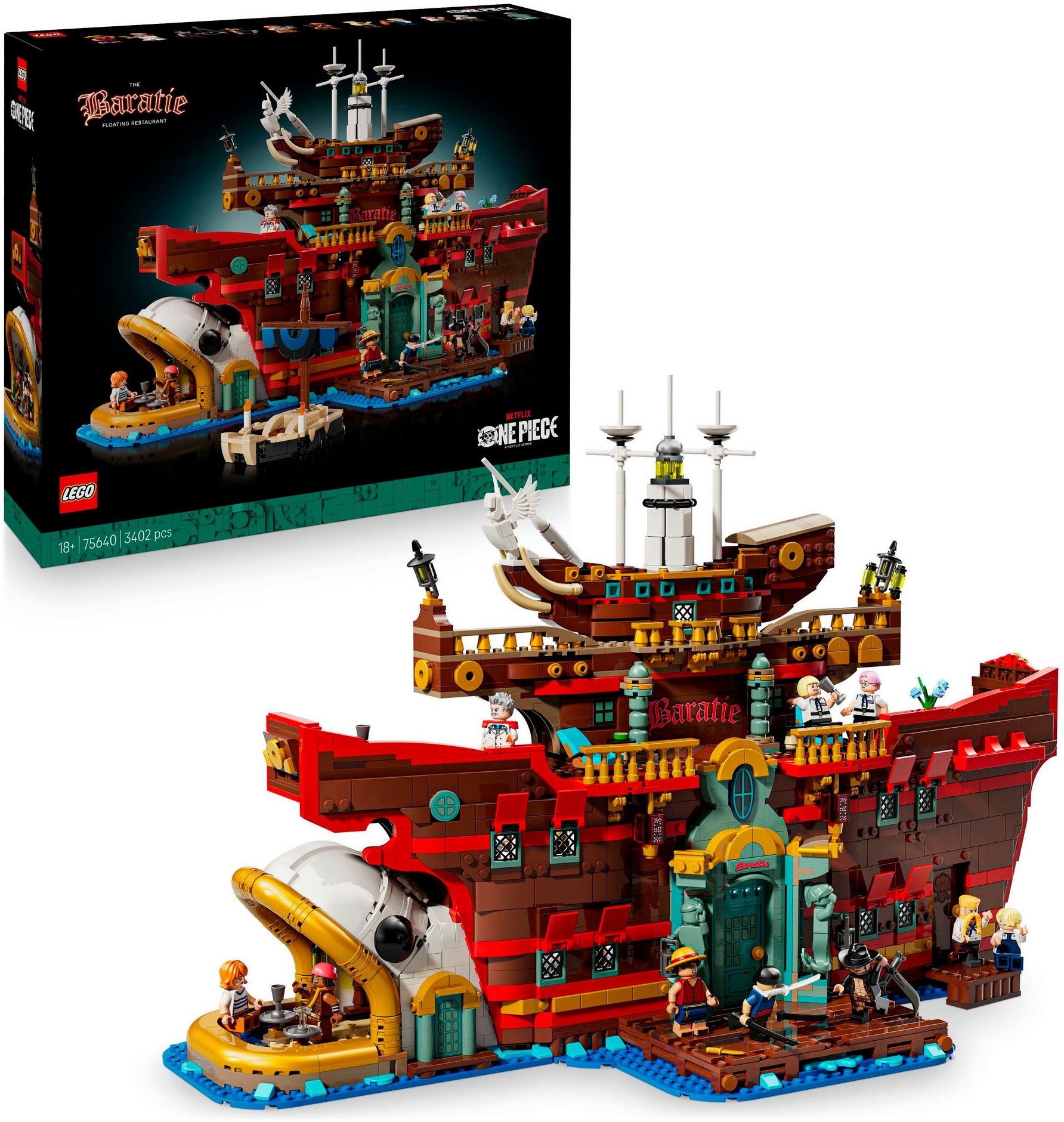 Image of LEGO Konstruktionsspielsteine "Baratié, das Schwimmende Restaurant (75640), LEGO One Piece" Made in Europe