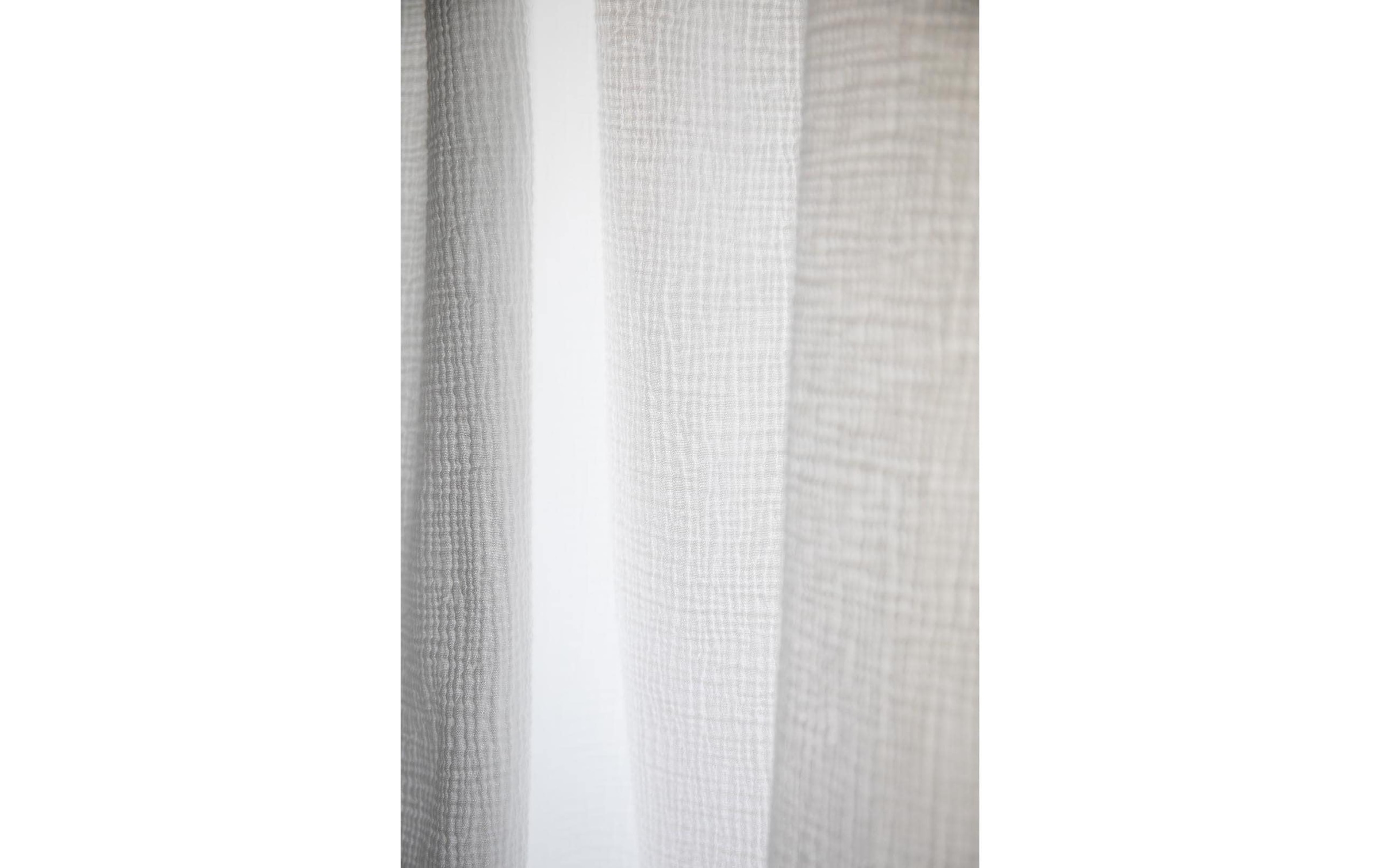 Urbanara Rideau »2er-Set Musselin Trofa 135 cm x 320 cm« Ruban plissé 2 cuis tlg.