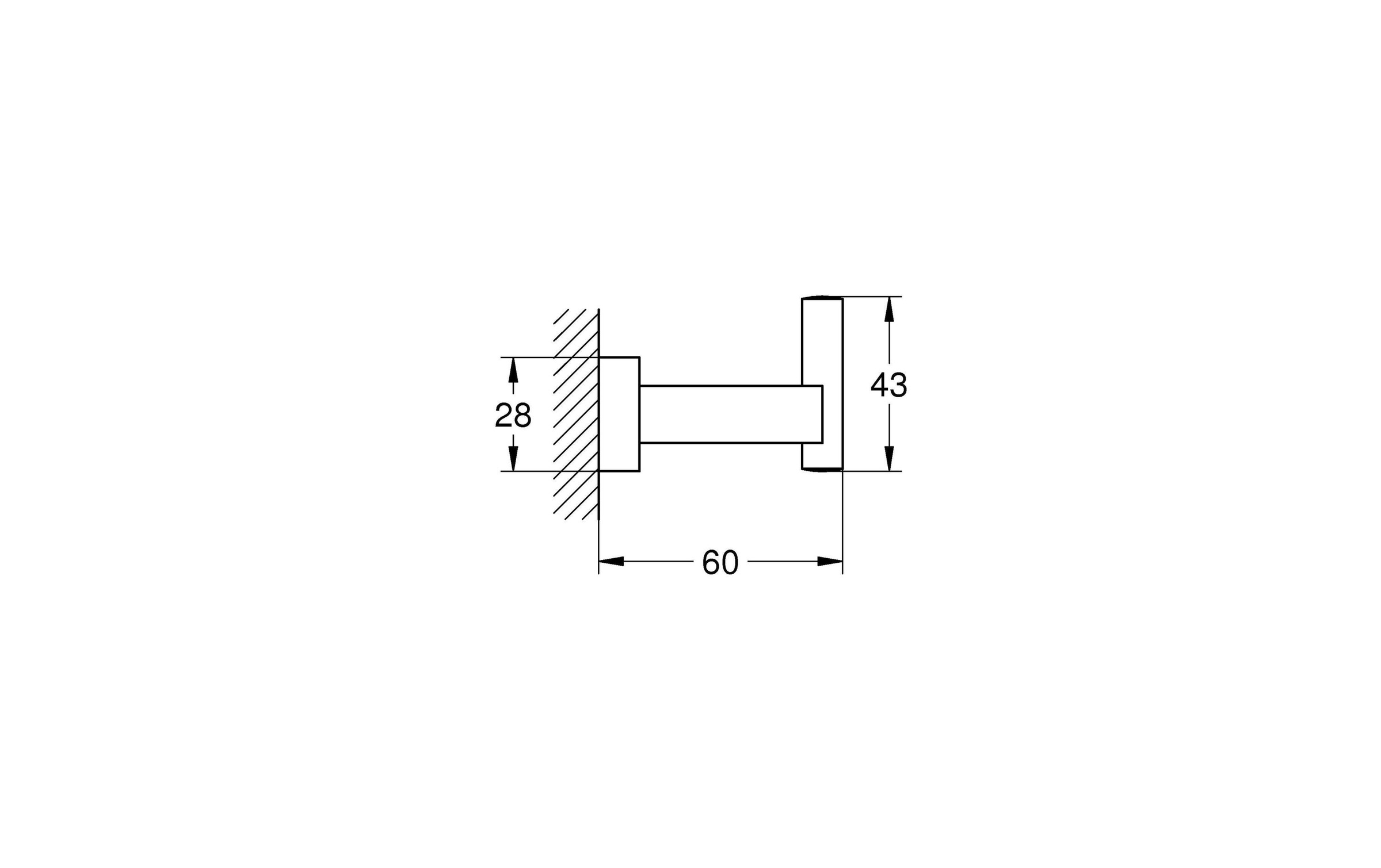 Grohe Türhaken »Essentials Cube«