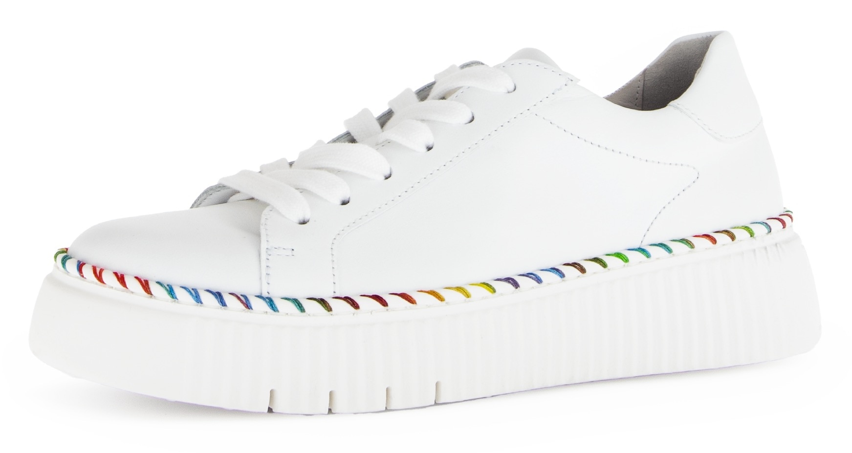 Image of Gabor Plateausneaker, Freizeitschuh, Halbschuh, Schnürschuh mit Kontrast-Rahmennaht
