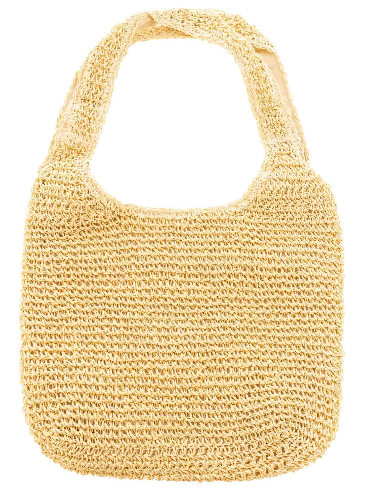 Image of Zwillingsherz Tragetasche ""Shopper"" geflochtenes Material, Schulterhenkel