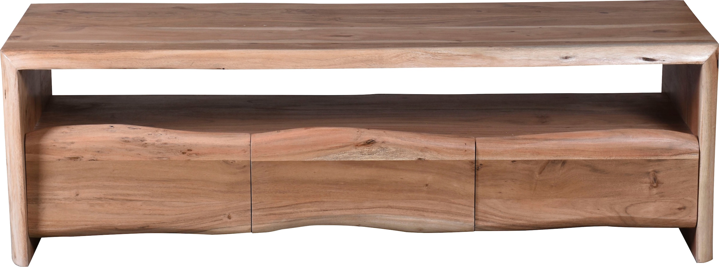 SIT Table basse »Massives Lowboard aus Akazienholz mit natürlicher Baumkante« Acacia massif, avec bord naturel, commode